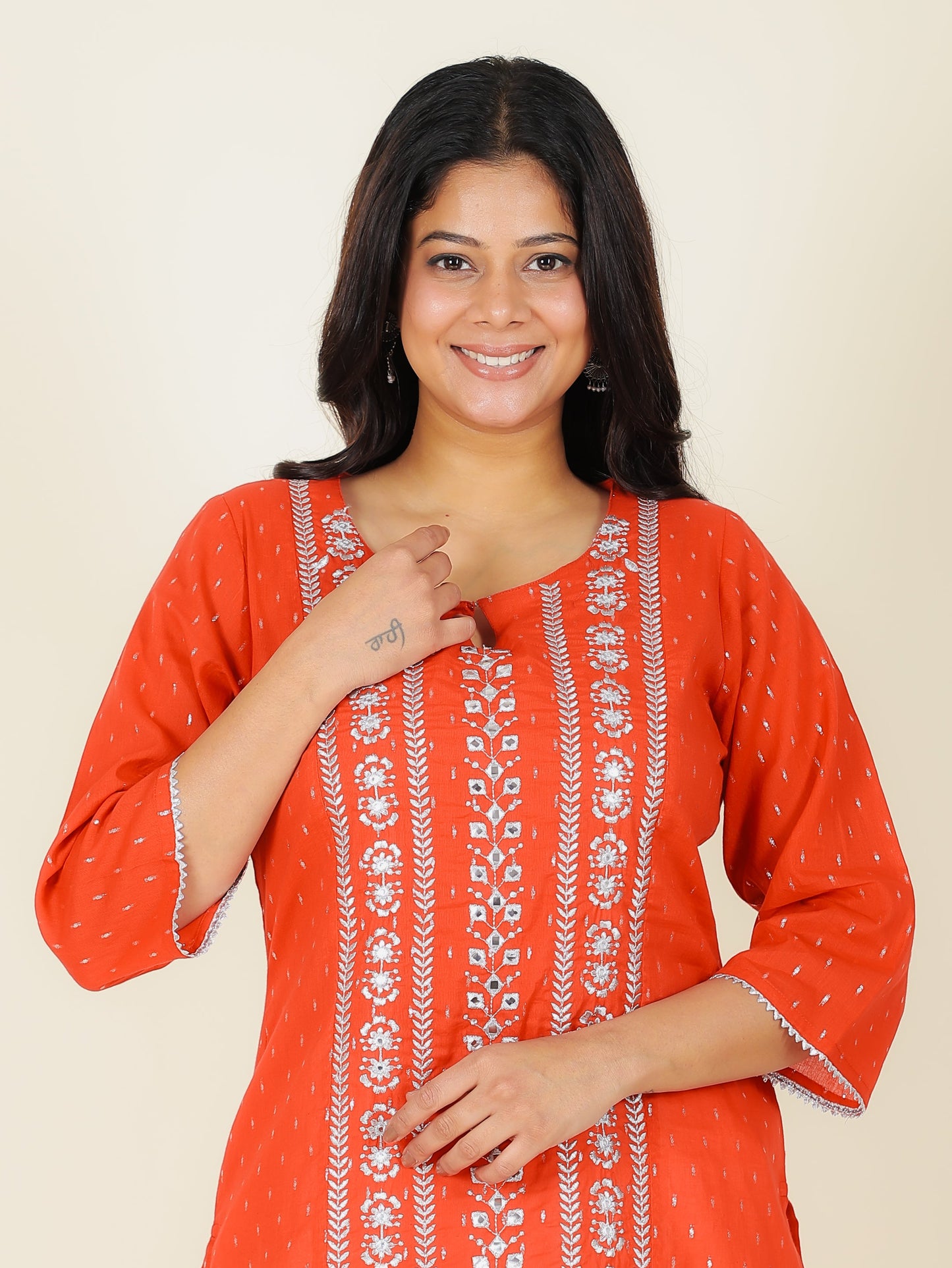 Textured Cotton Woven Design Kurta