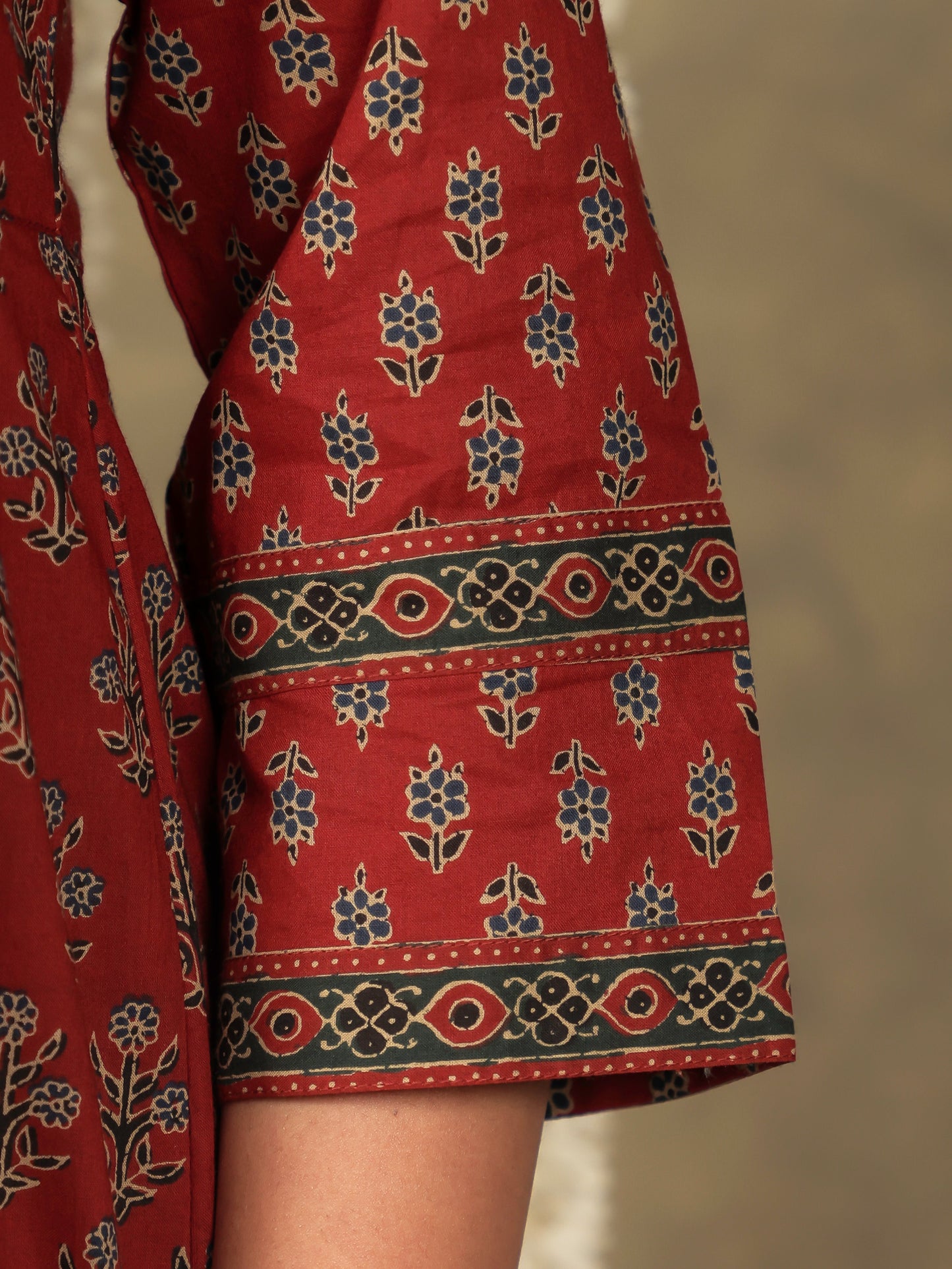 Soft Cotton Butti Anarkali Brown Kurta