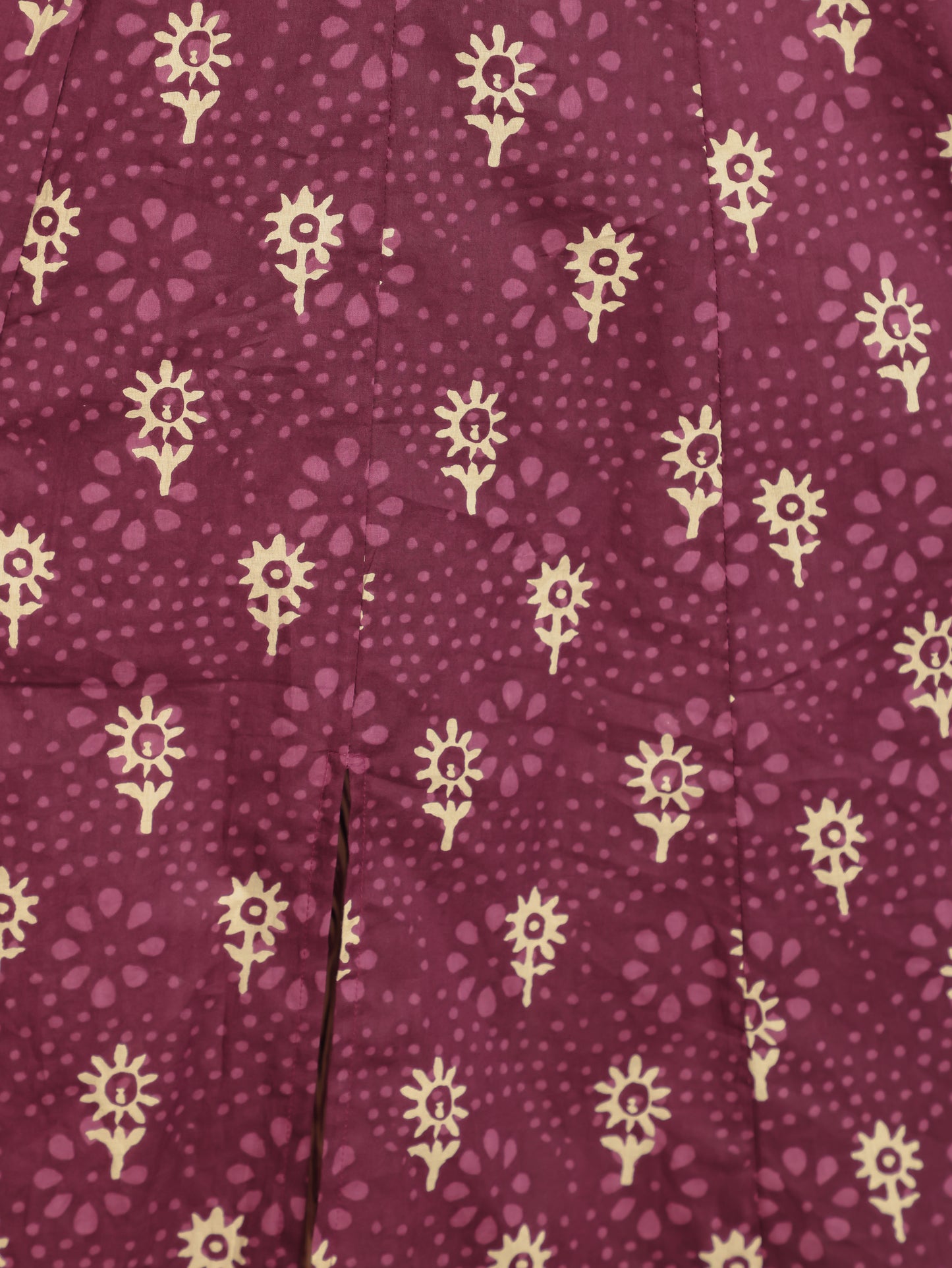 Soft Cotton Floral High Low Purple Kurta