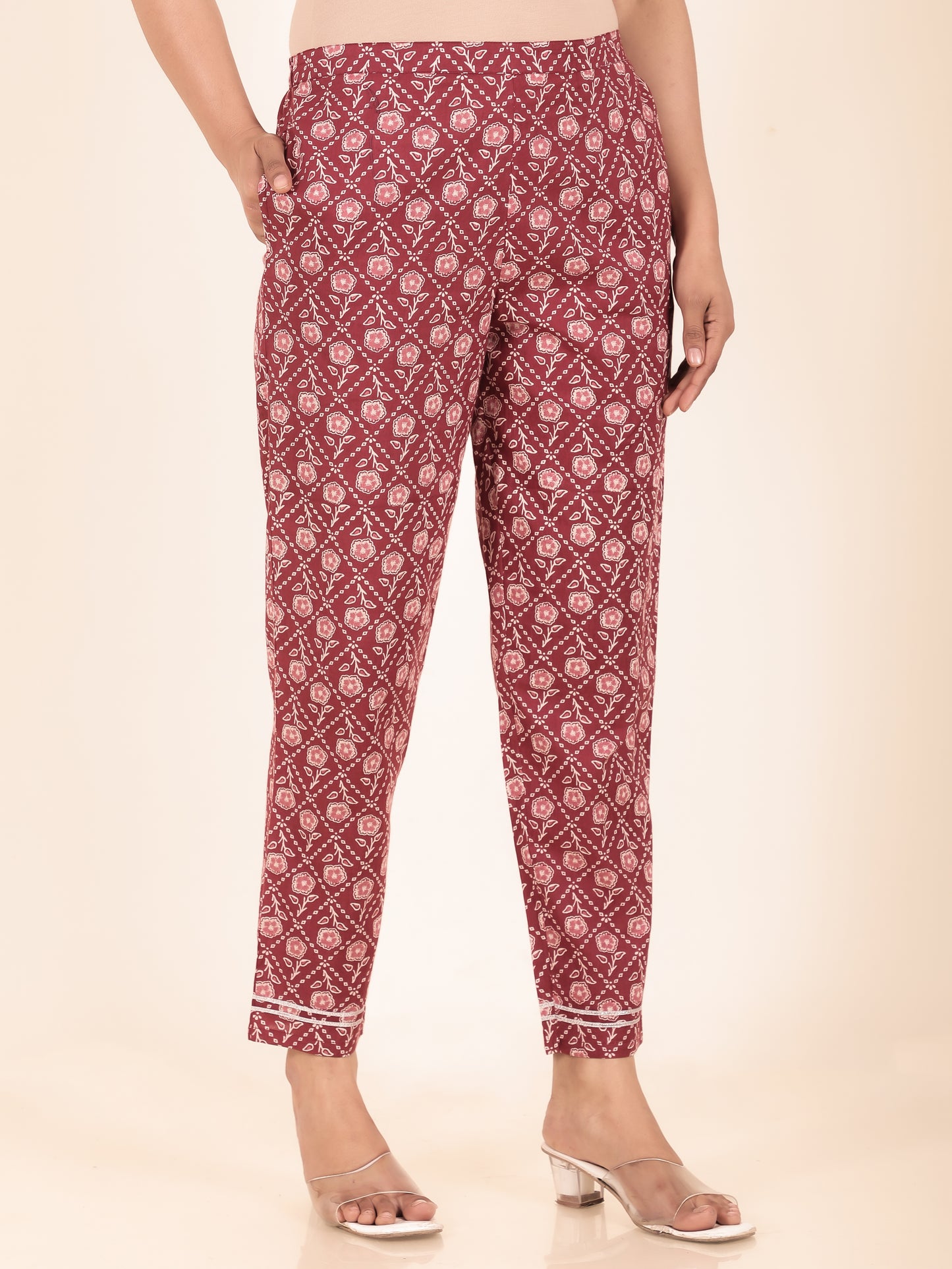 Soft Cotton Geometric Pant