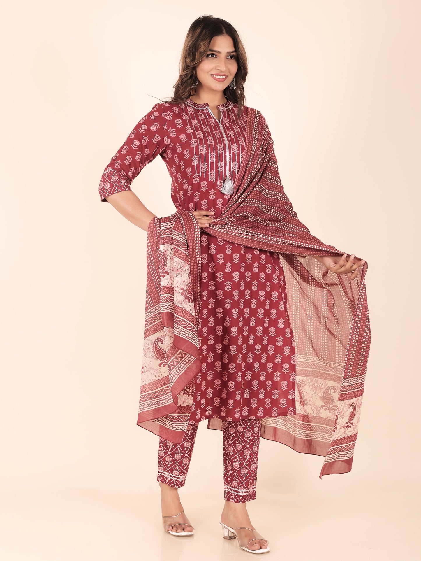 Soft Cotton Block Kurta