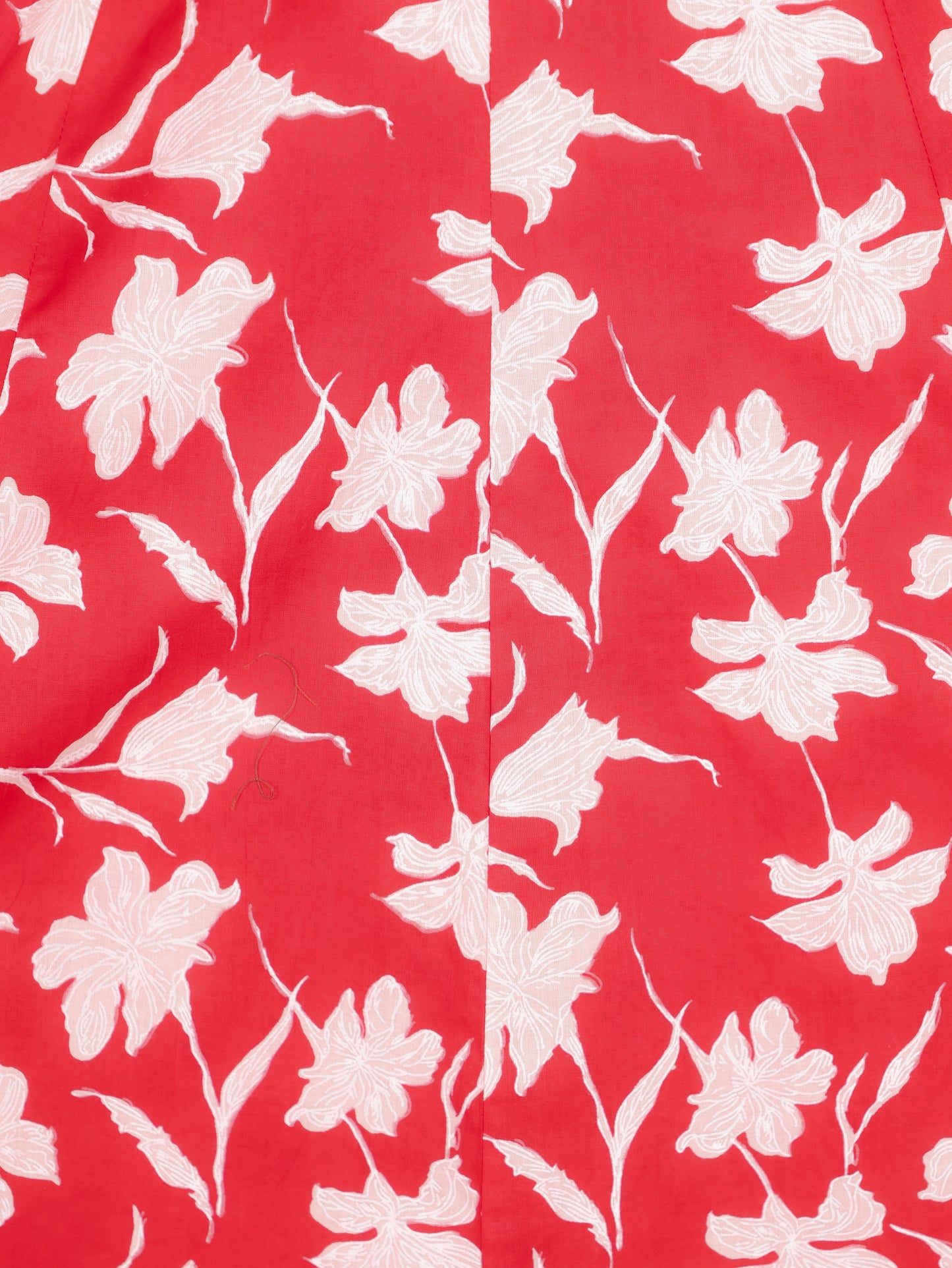 Soft Cotton Floral Flared Red Kurta