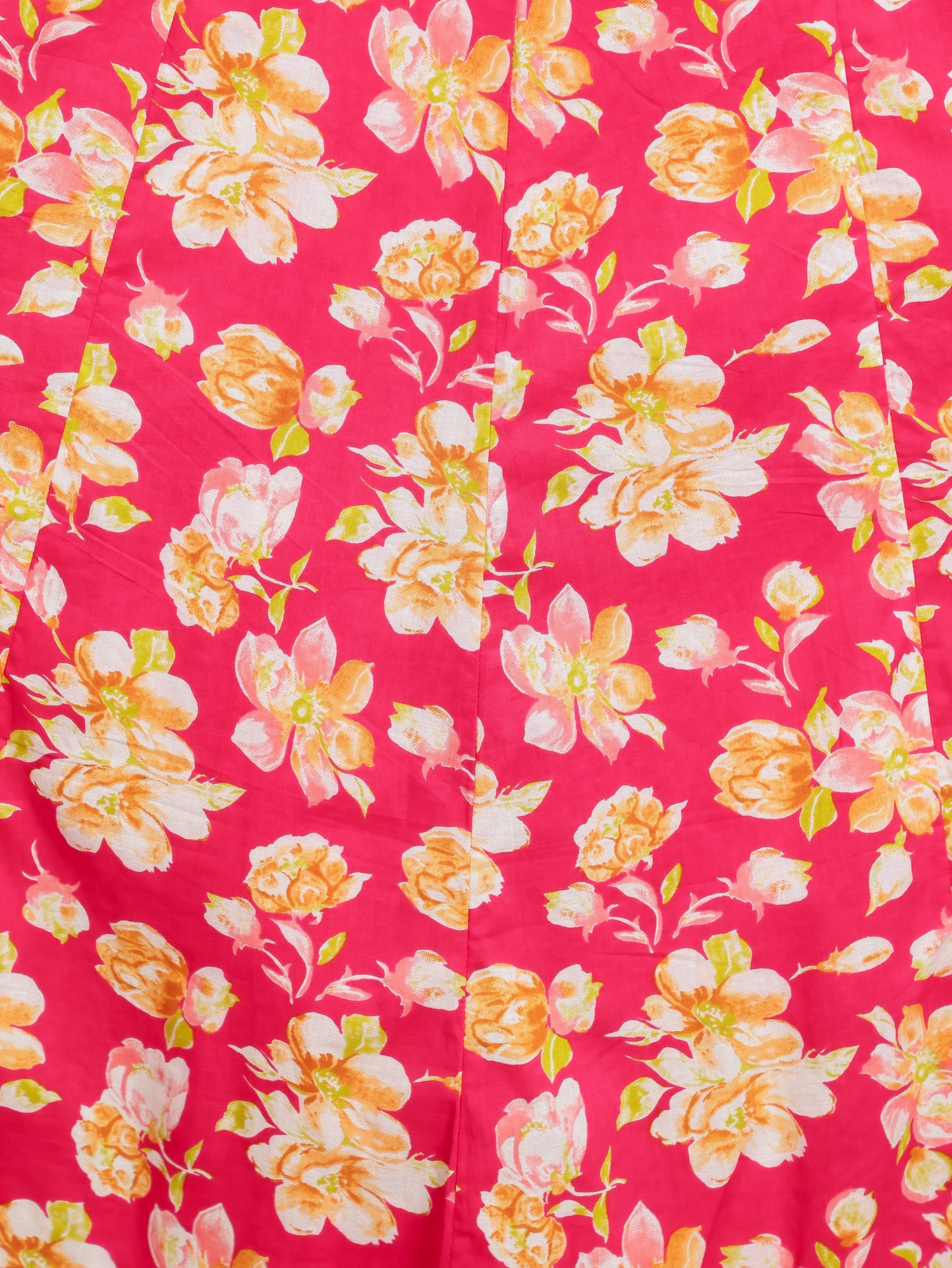 Soft Cotton Floral Flared Pink Kurta