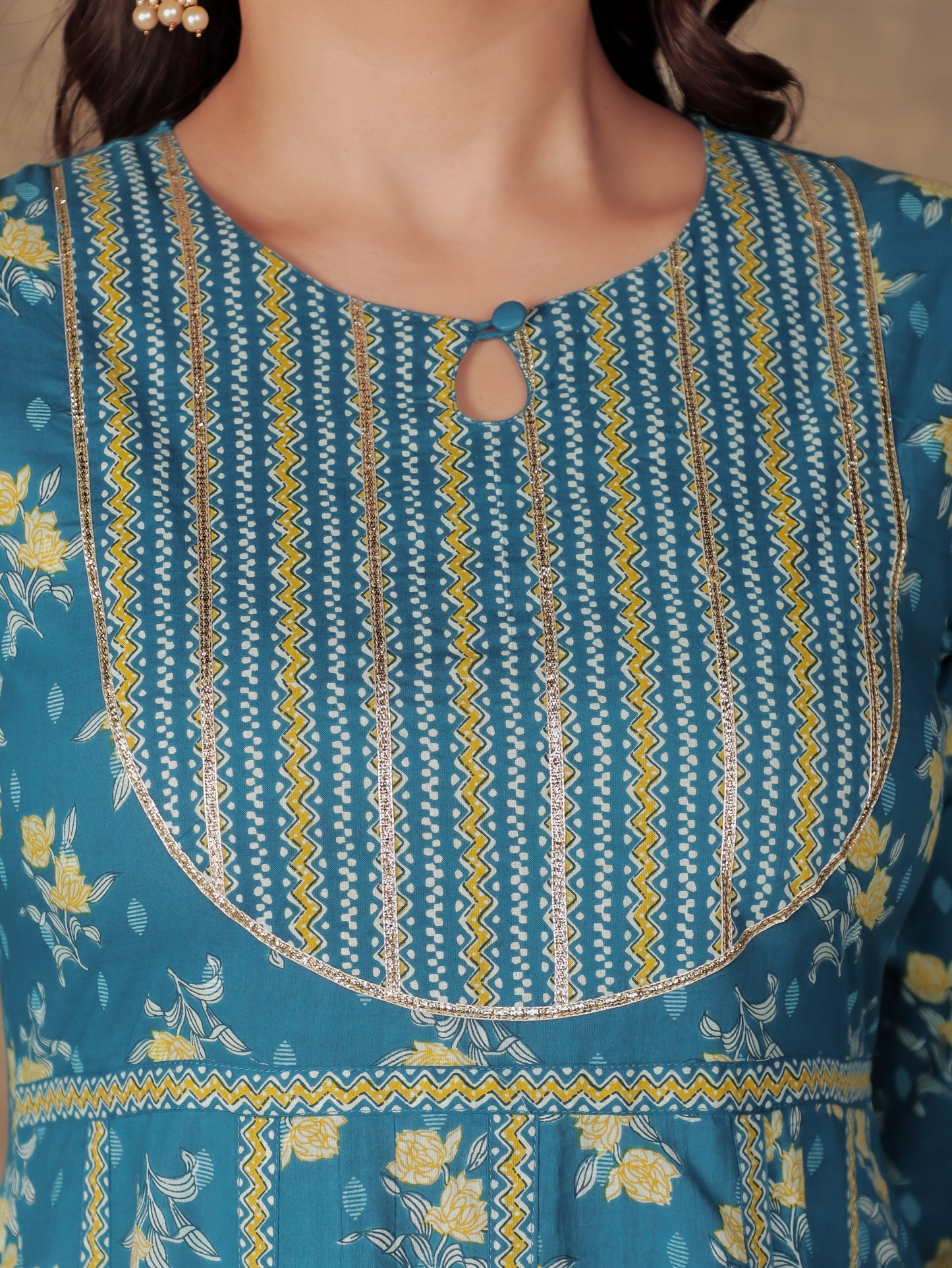 Soft Cotton Floral Kurta