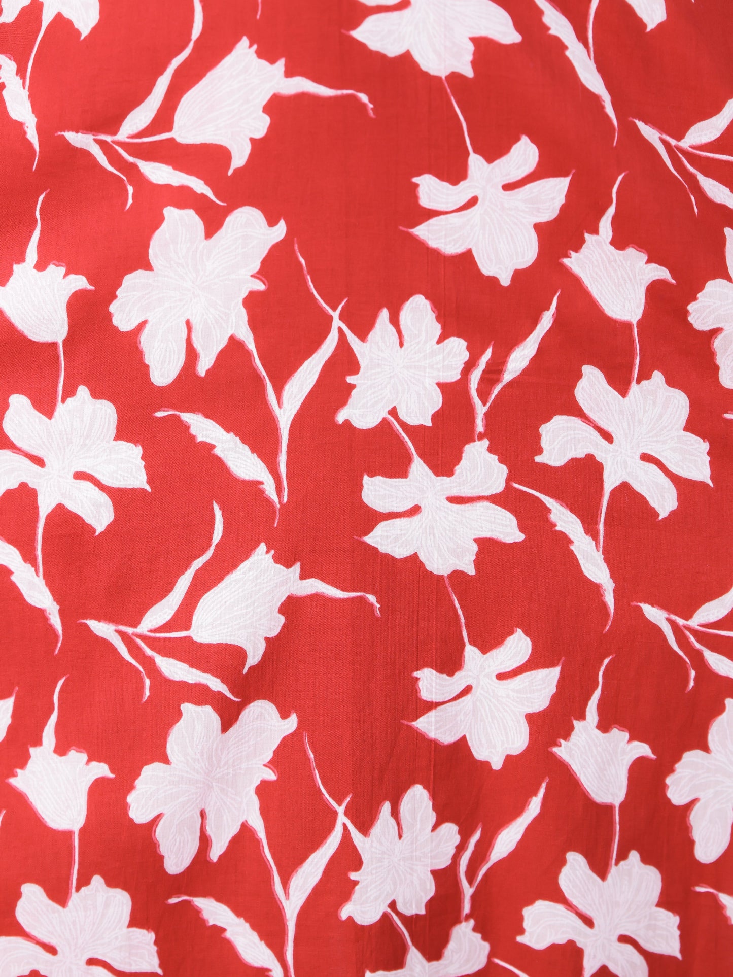 Soft Cotton Floral Straight Red Kurta