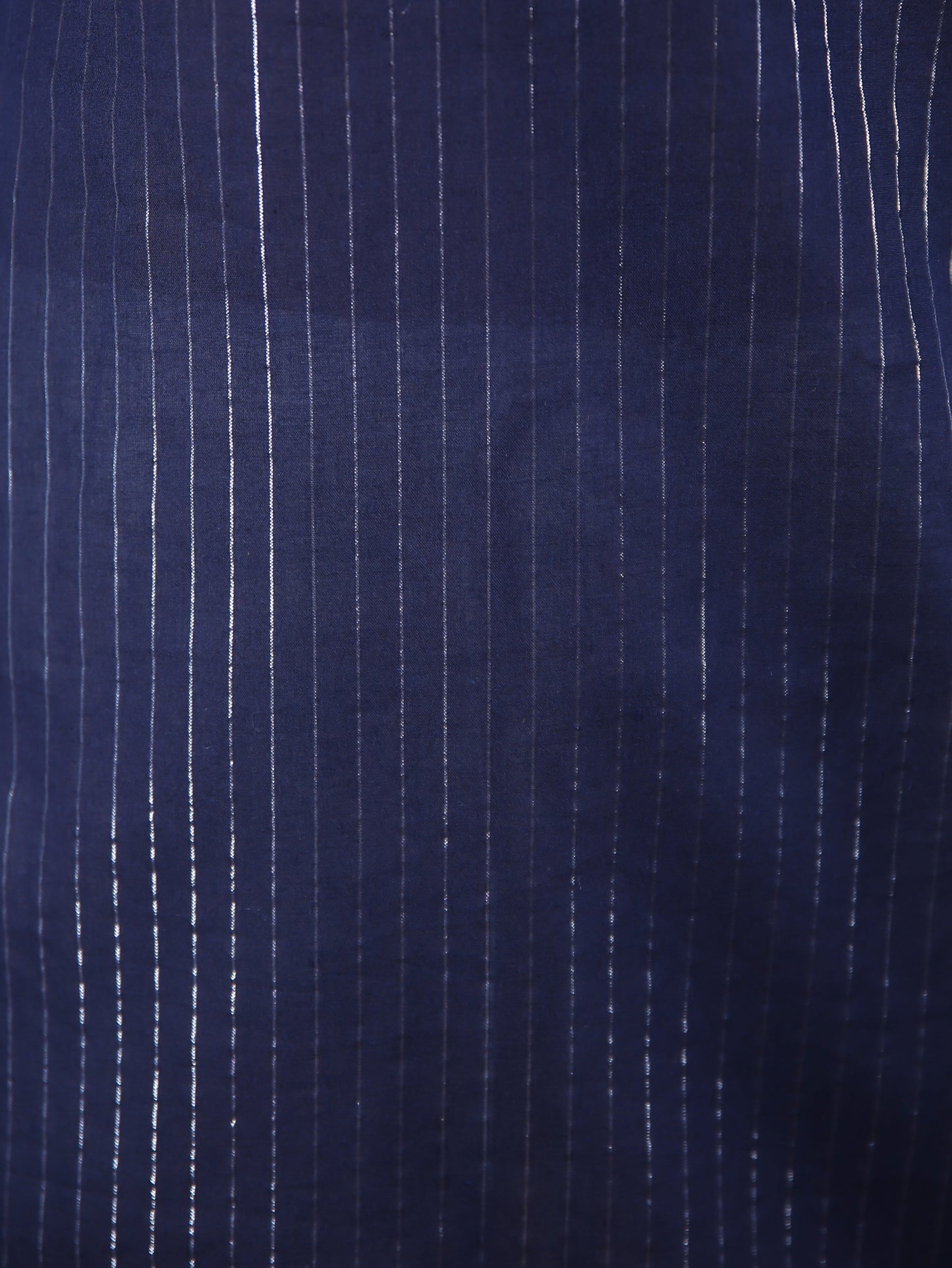 Lurex Cotton Solid Straight Blue Kurti