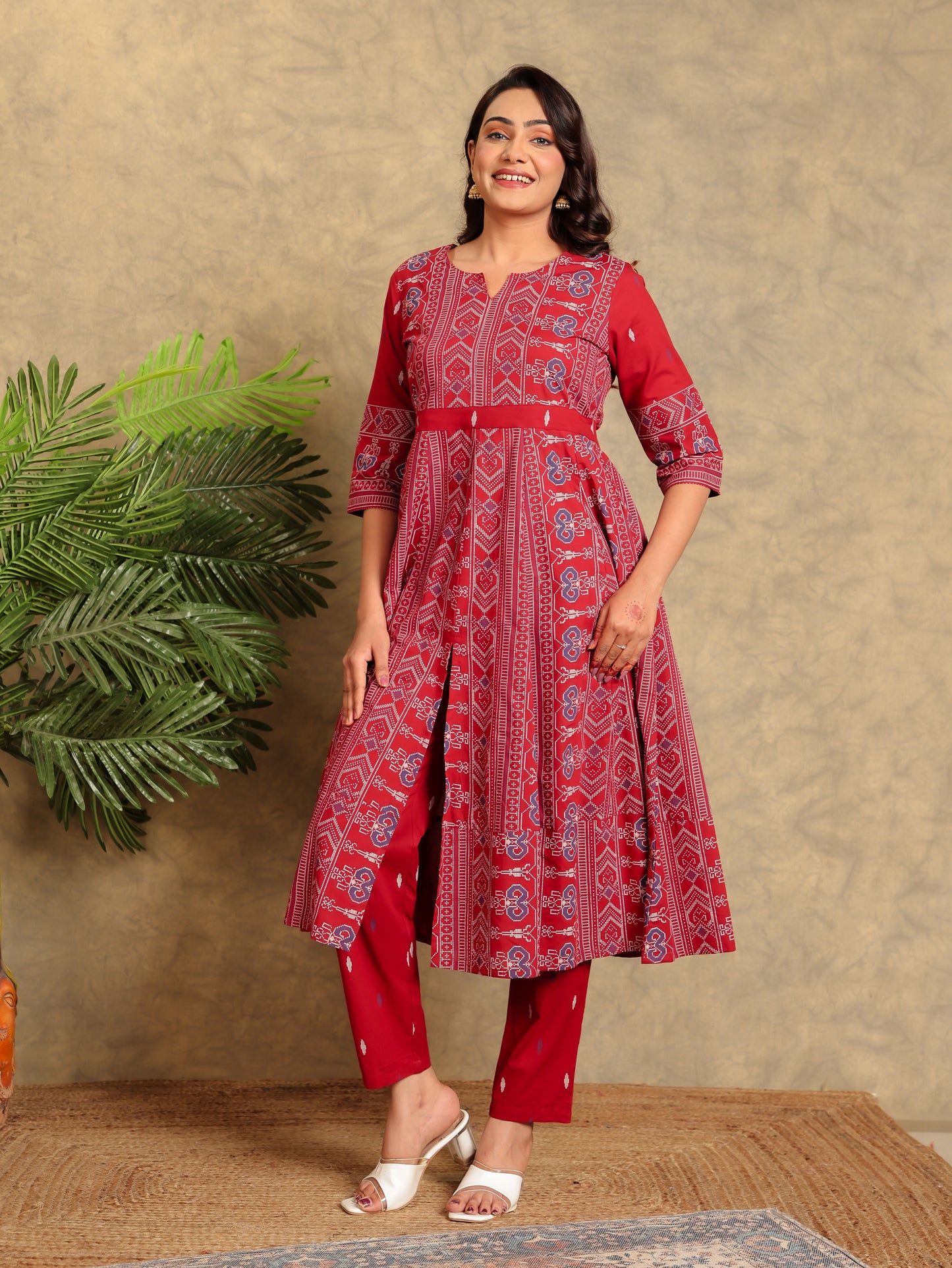 Soft Cotton Geometric Kurta