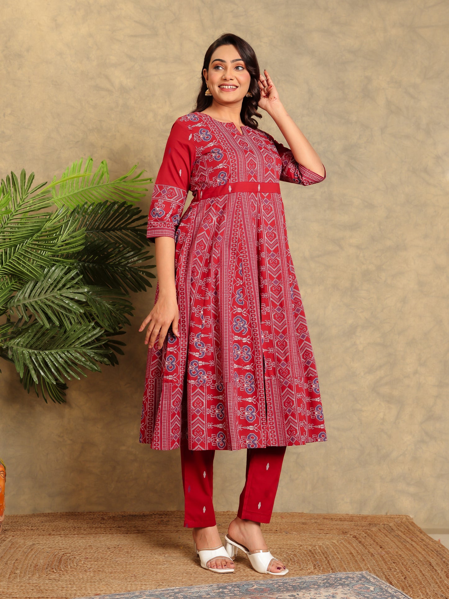 Soft Cotton Geometric Kurta