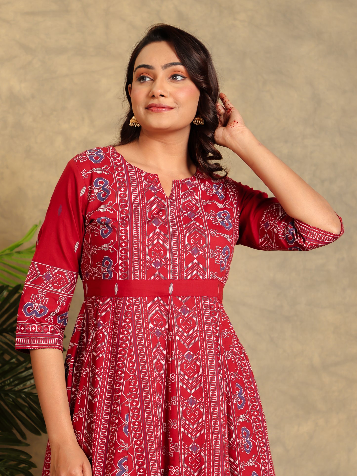 Soft Cotton Geometric Kurta