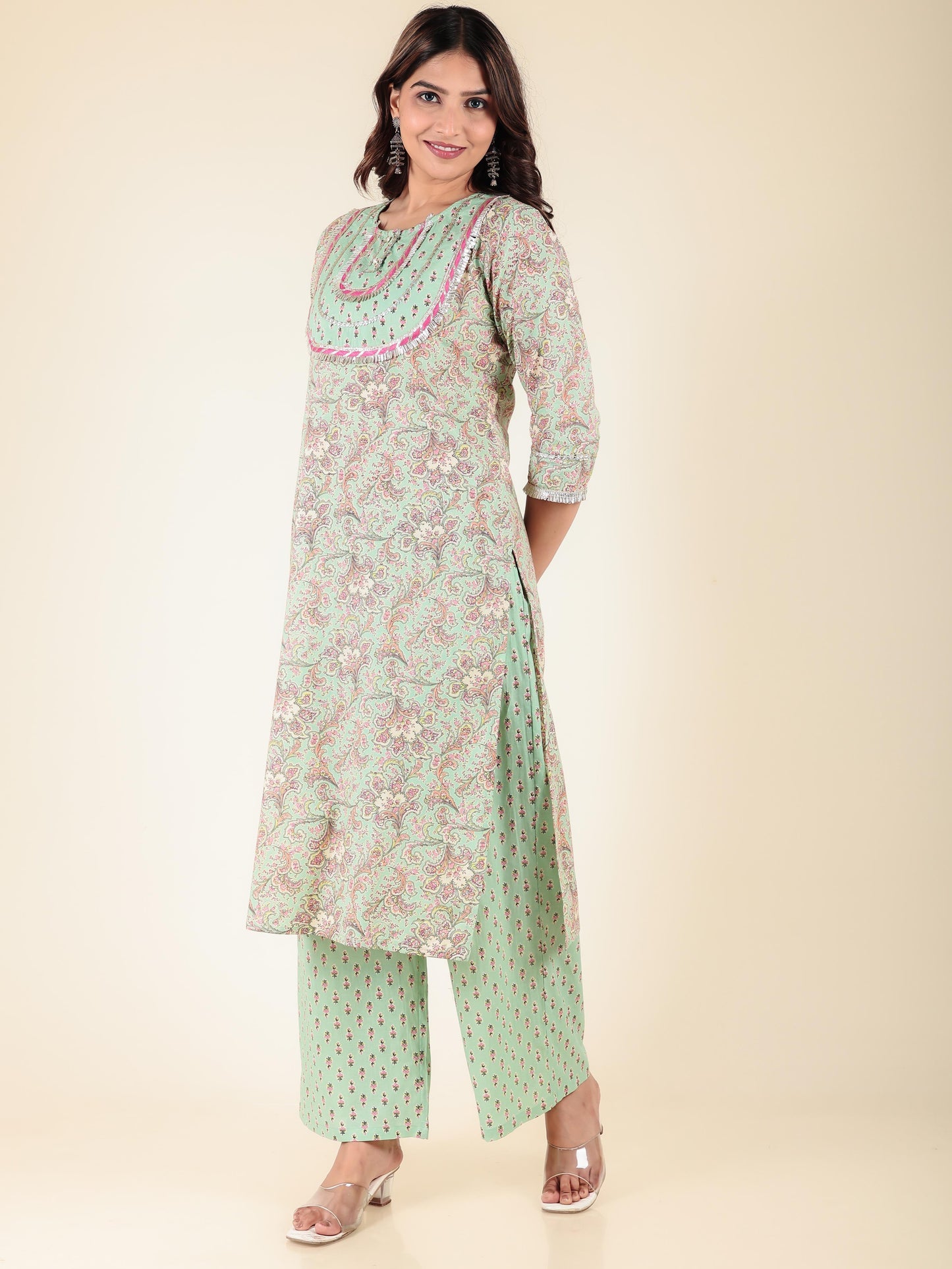 Soft Cotton Floral Kurta