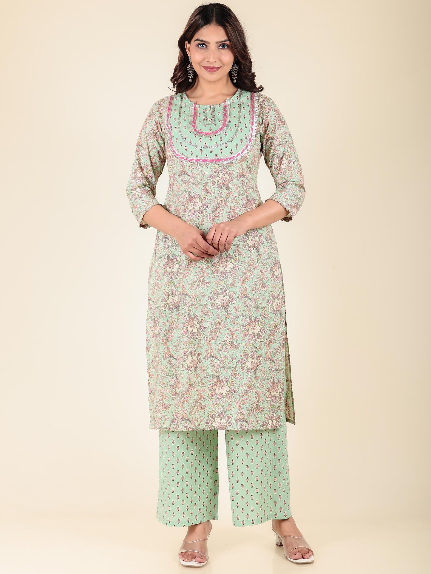 Soft Cotton Floral Kurta