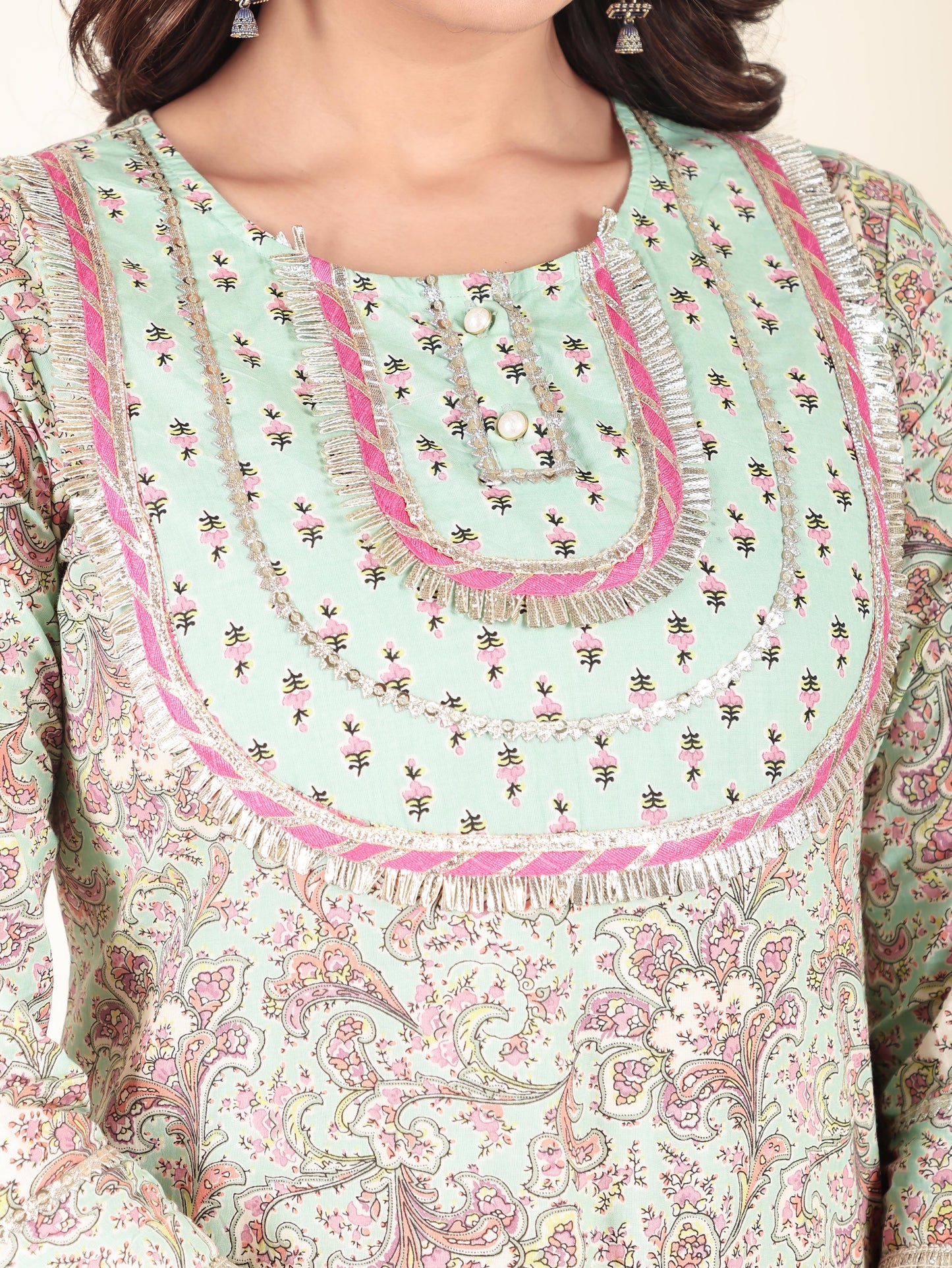 Soft Cotton Floral Kurta