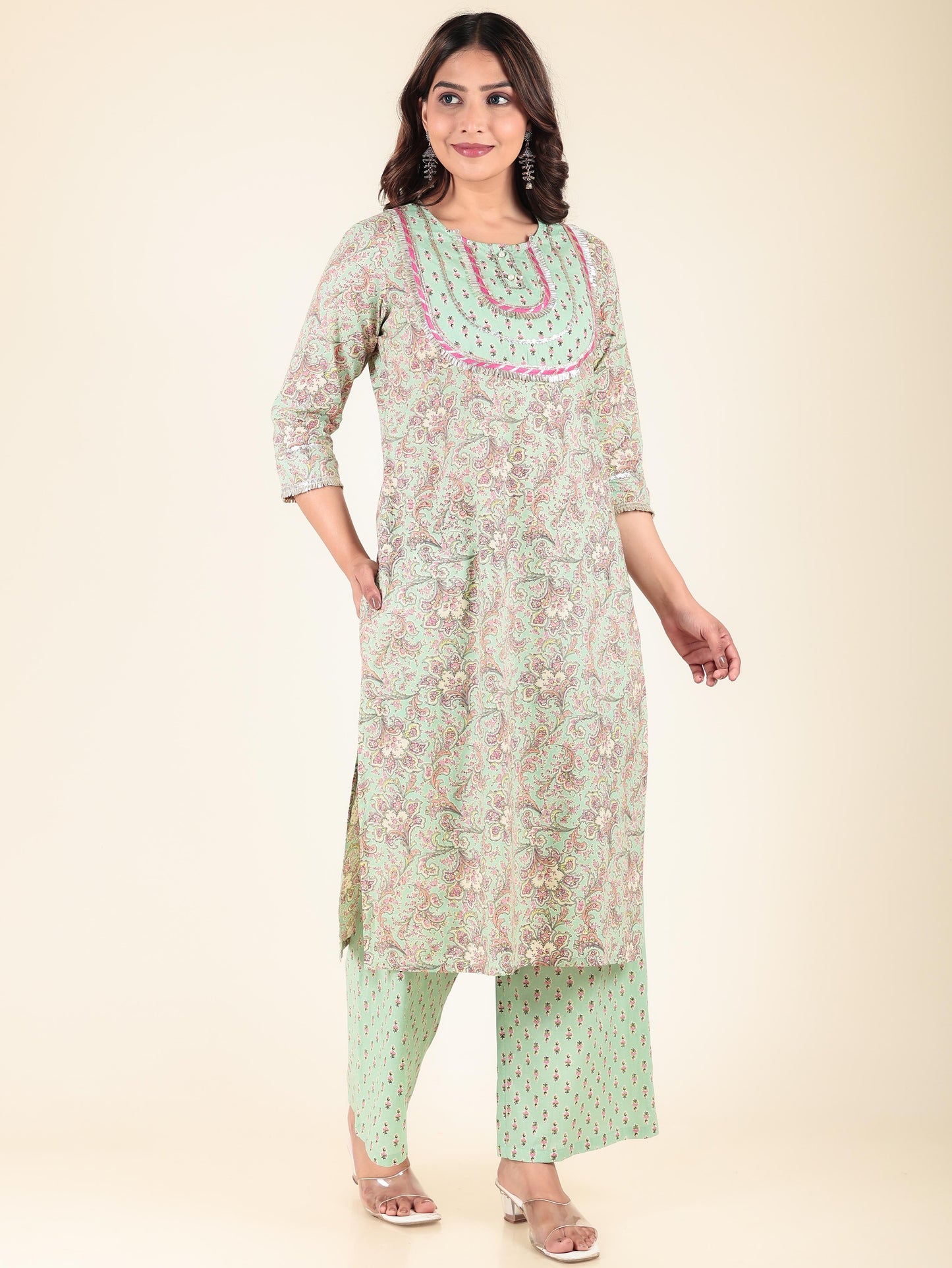 Soft Cotton Floral Kurta