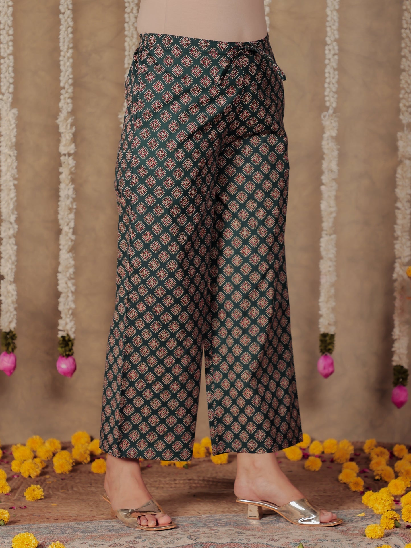 Embroidered Soft Cotton Butti Angrakha Multicolor Kurta