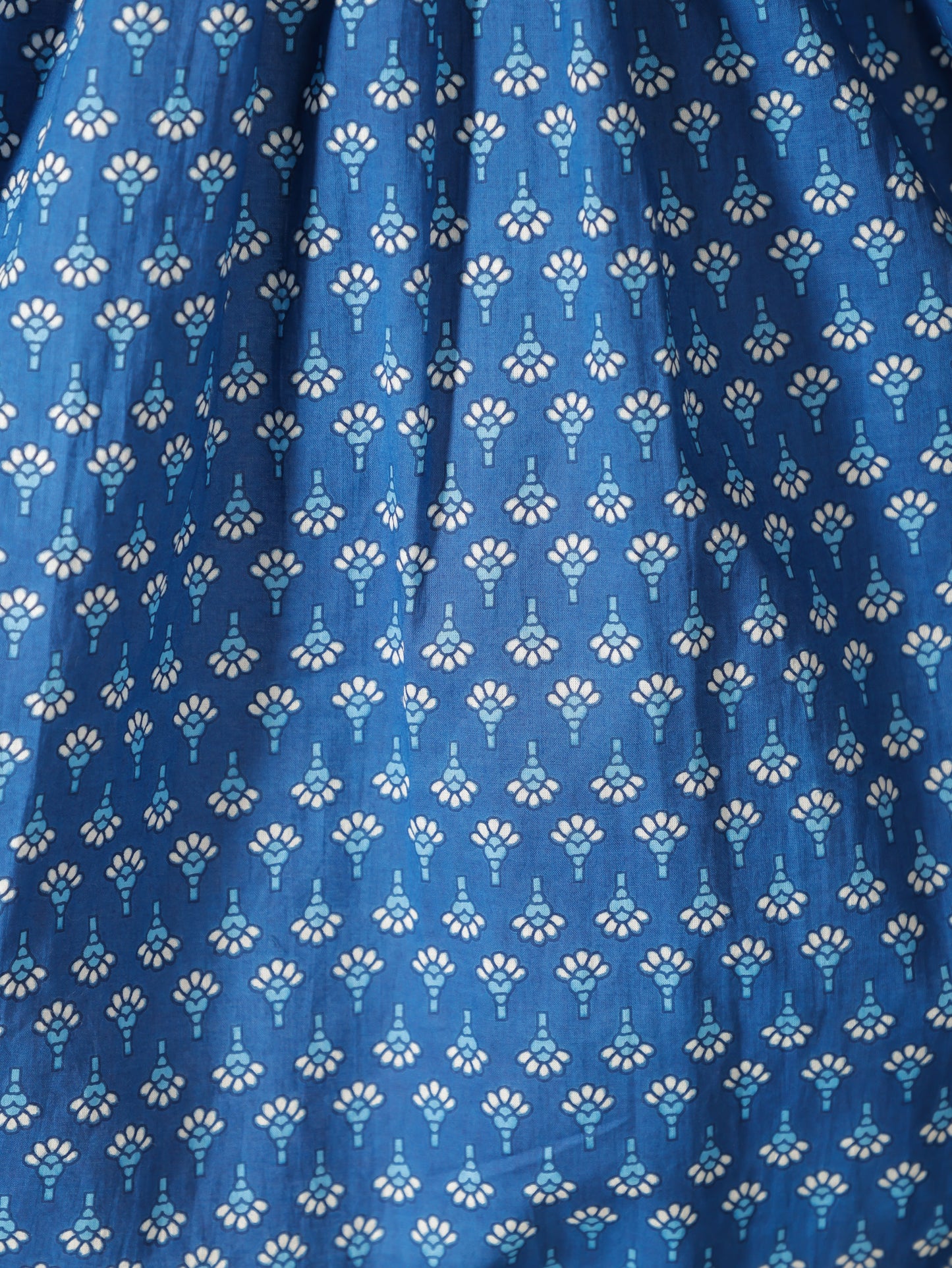 Soft Cotton Paisley Anarkali Blue Kurta