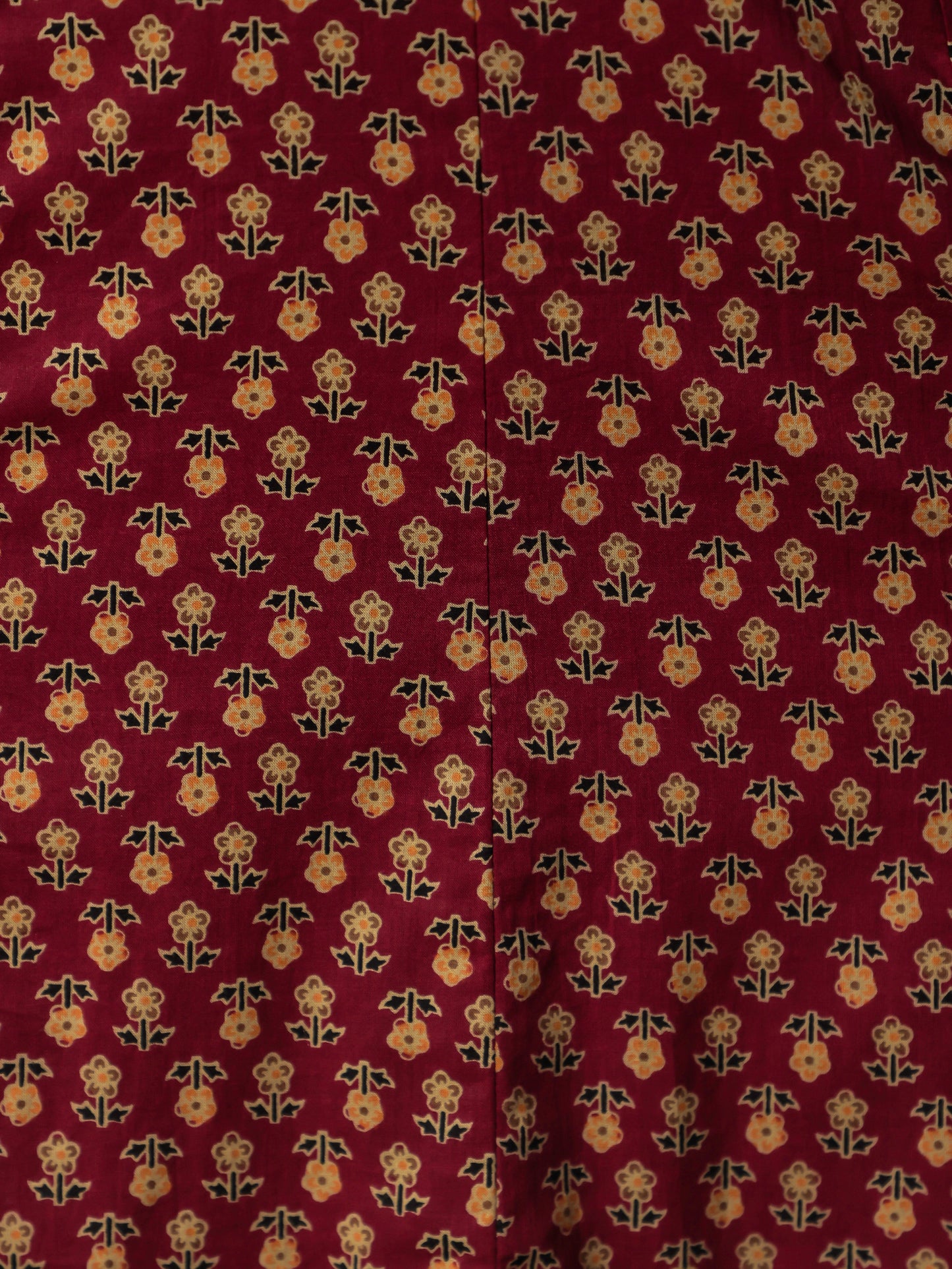 Soft Cotton Floral Flared Maroon Kurta