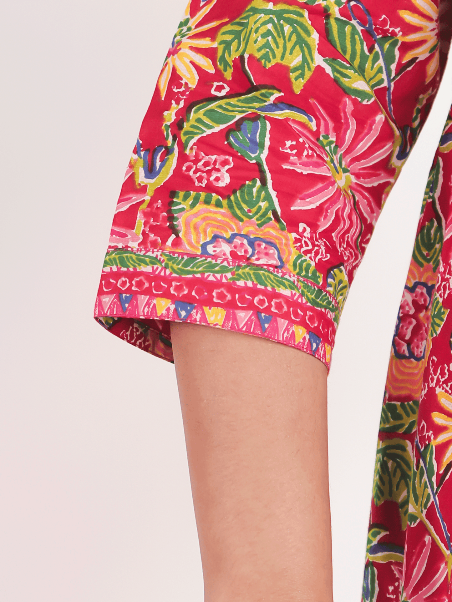 Embroidered Soft Cotton Floral Flared Multicolor Kurta