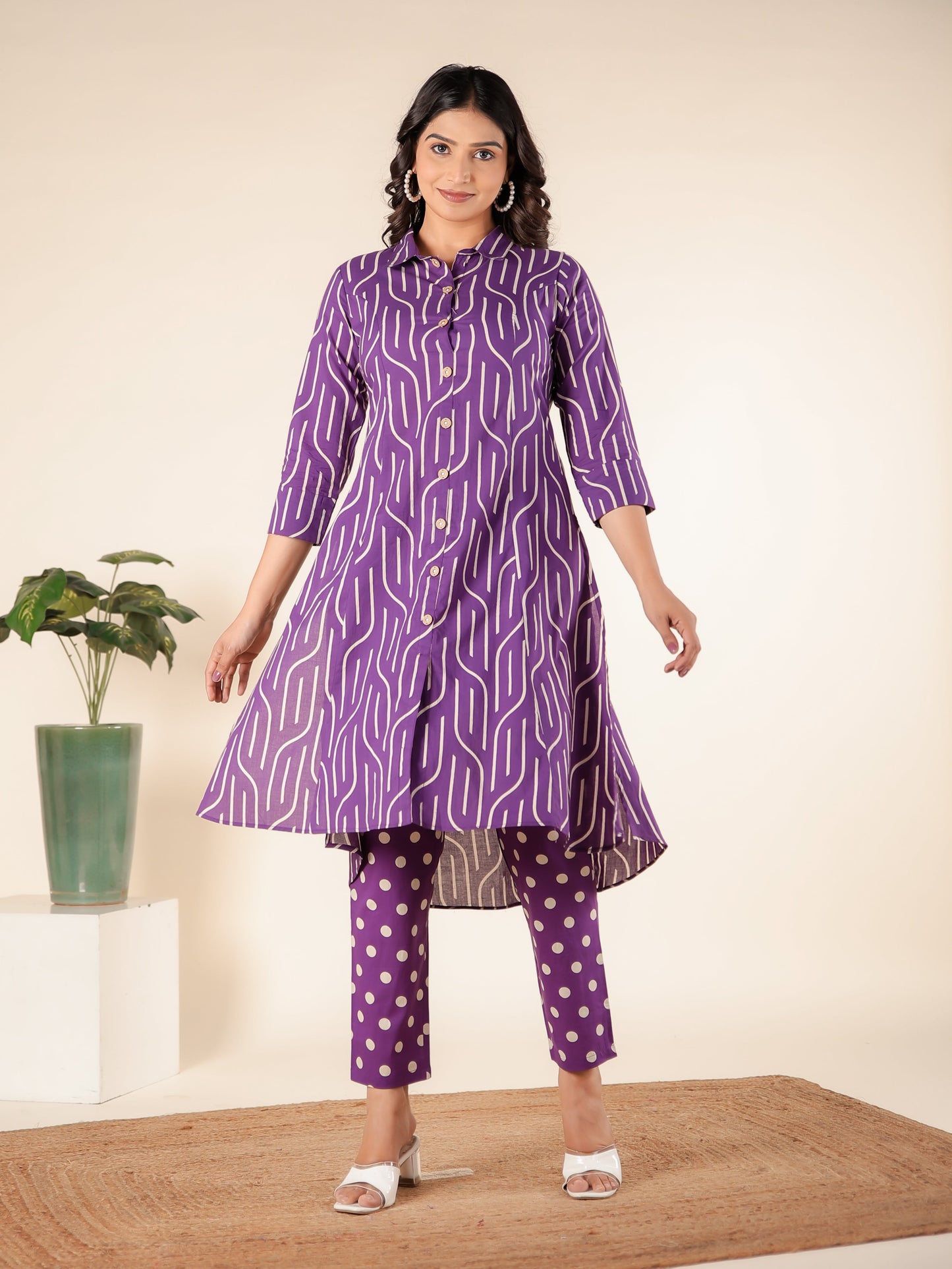 Soft Cotton Abstract Kurta