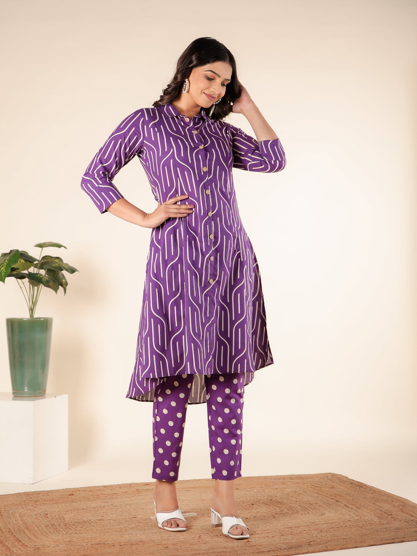 Soft Cotton Abstract Kurta