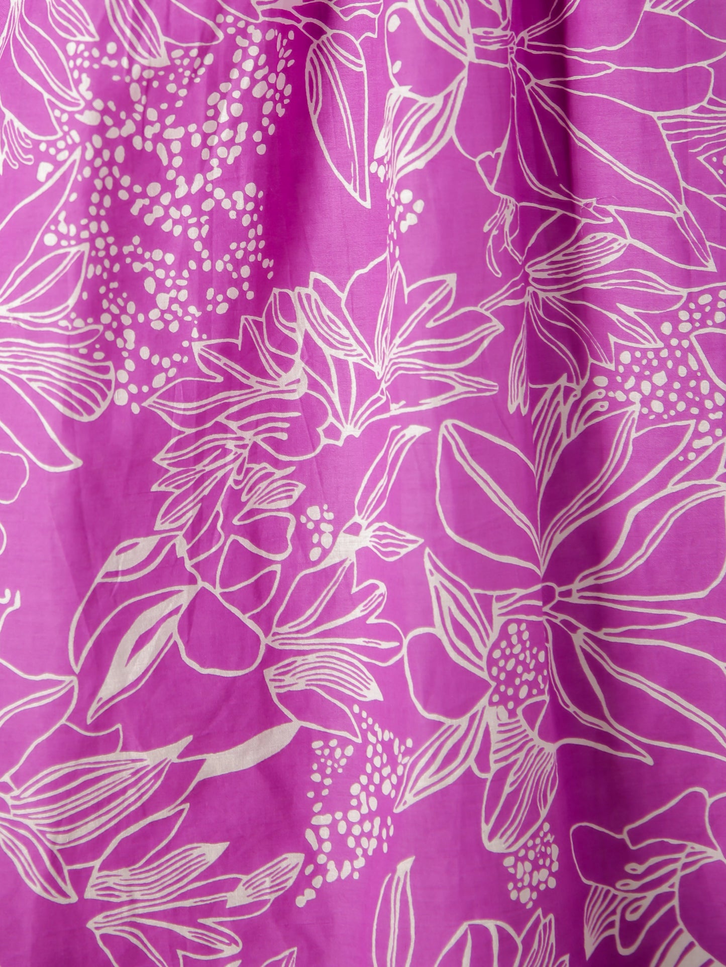 Soft Cotton Floral Angrakha Purple Kurta