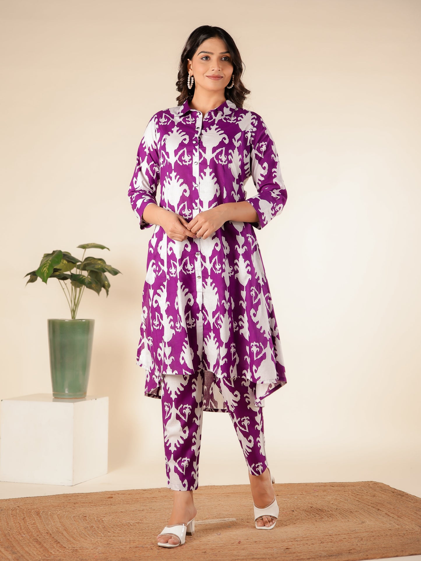 Soft Cotton Ikat Kurta