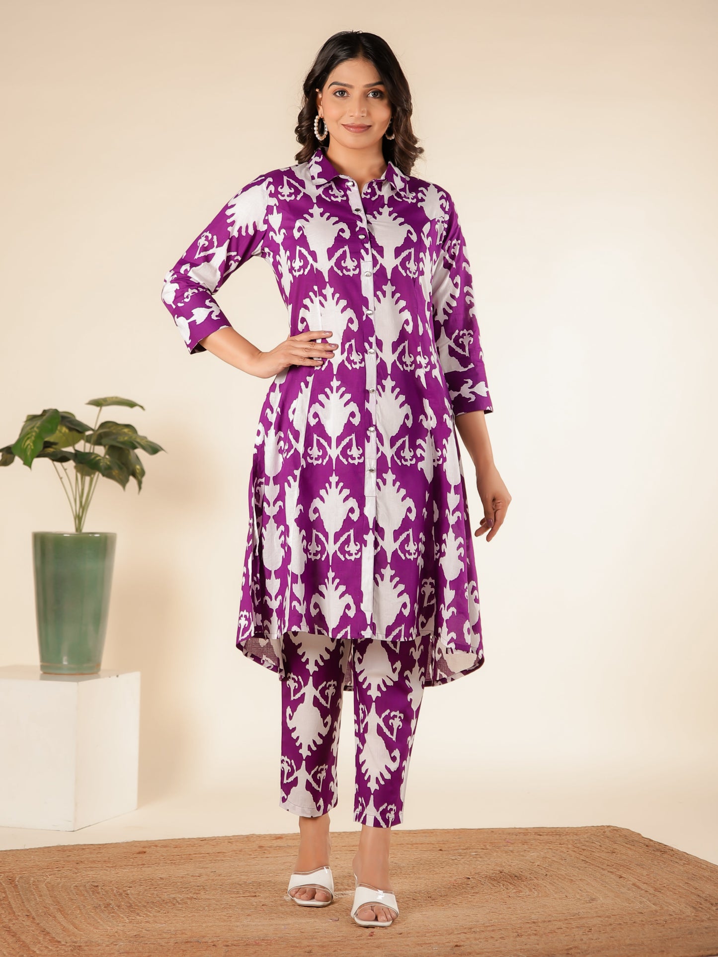 Soft Cotton Ikat Kurta