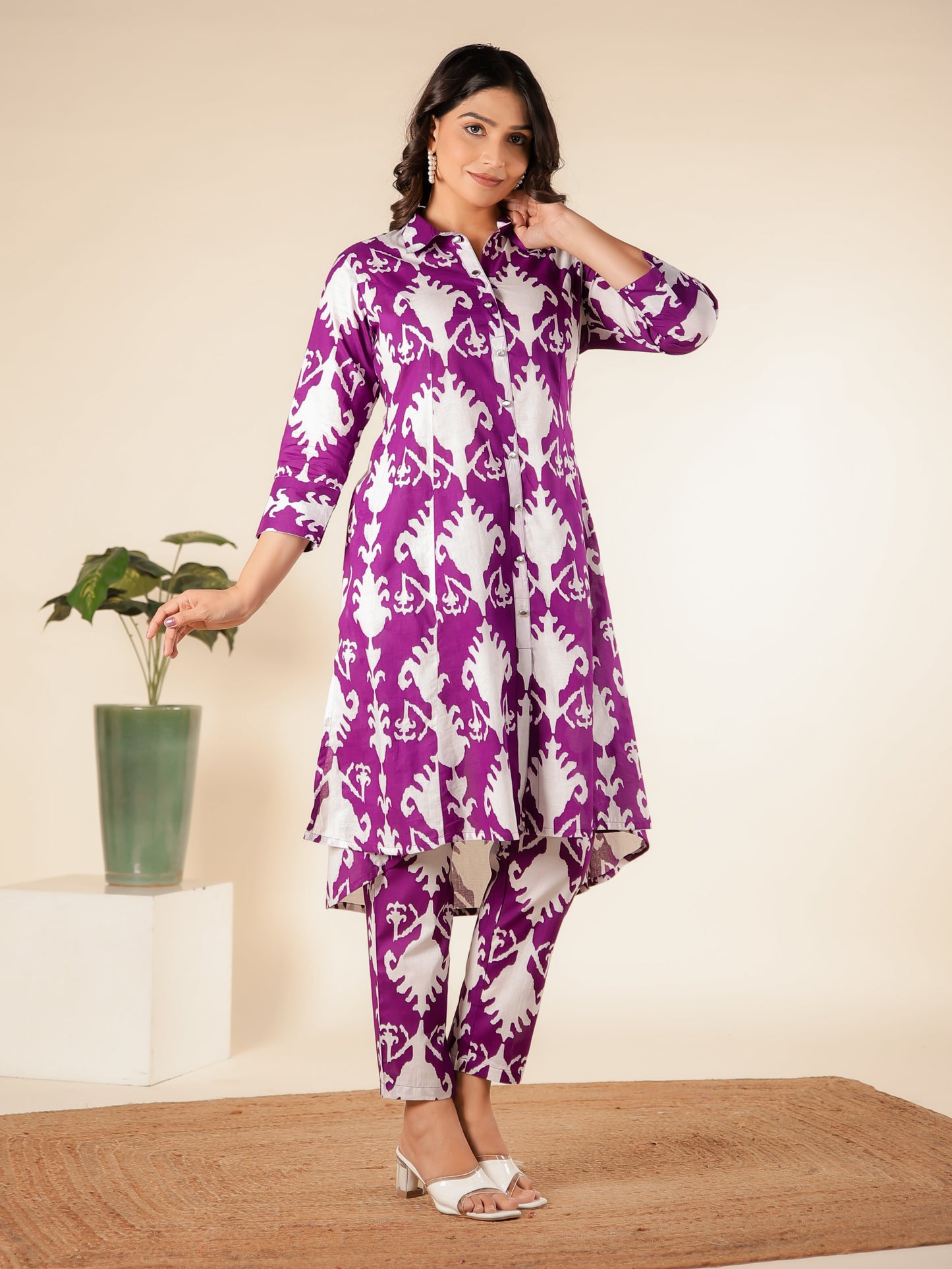 Soft Cotton Ikat Kurta