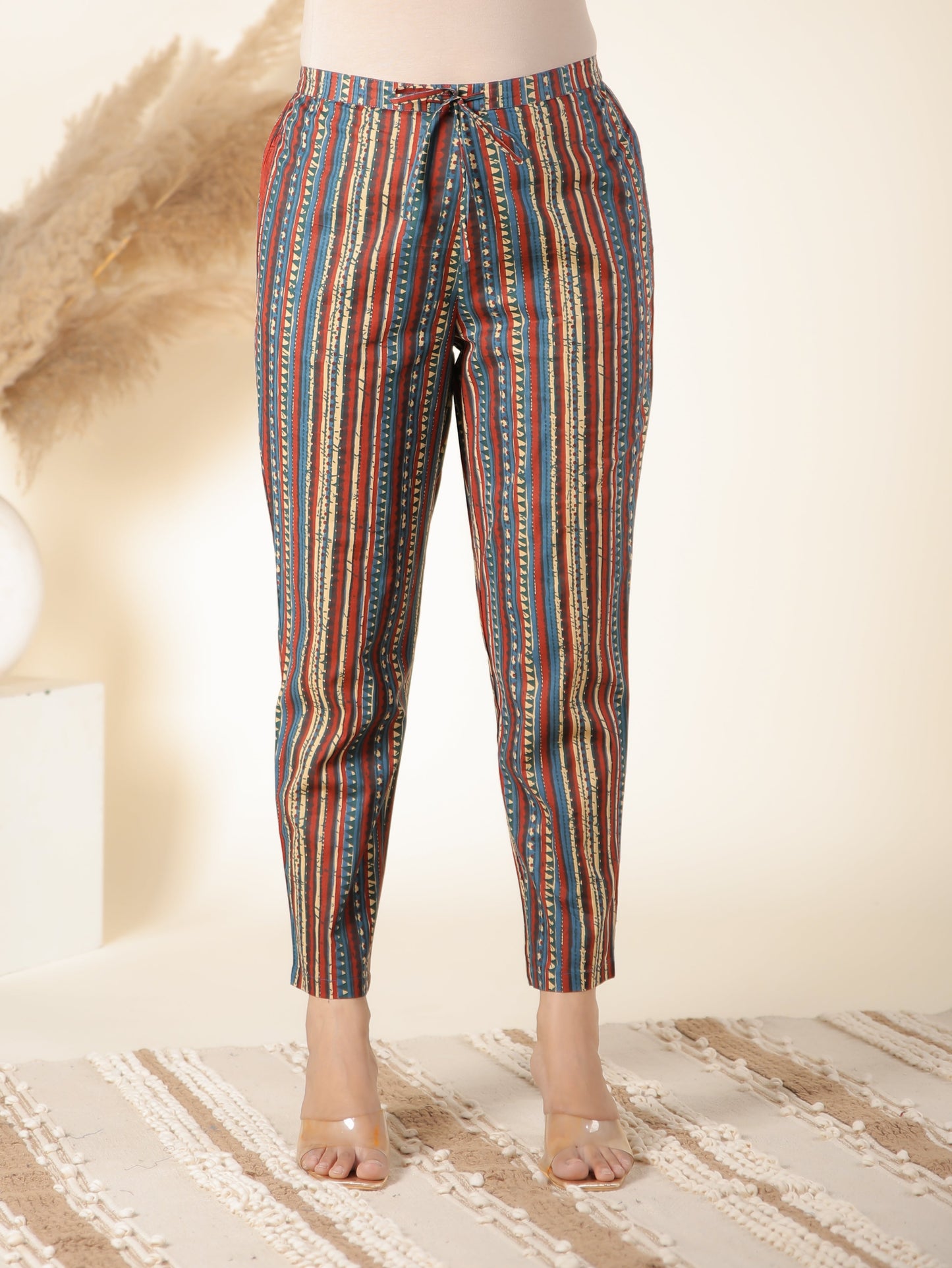 Soft Cotton Striped Pant