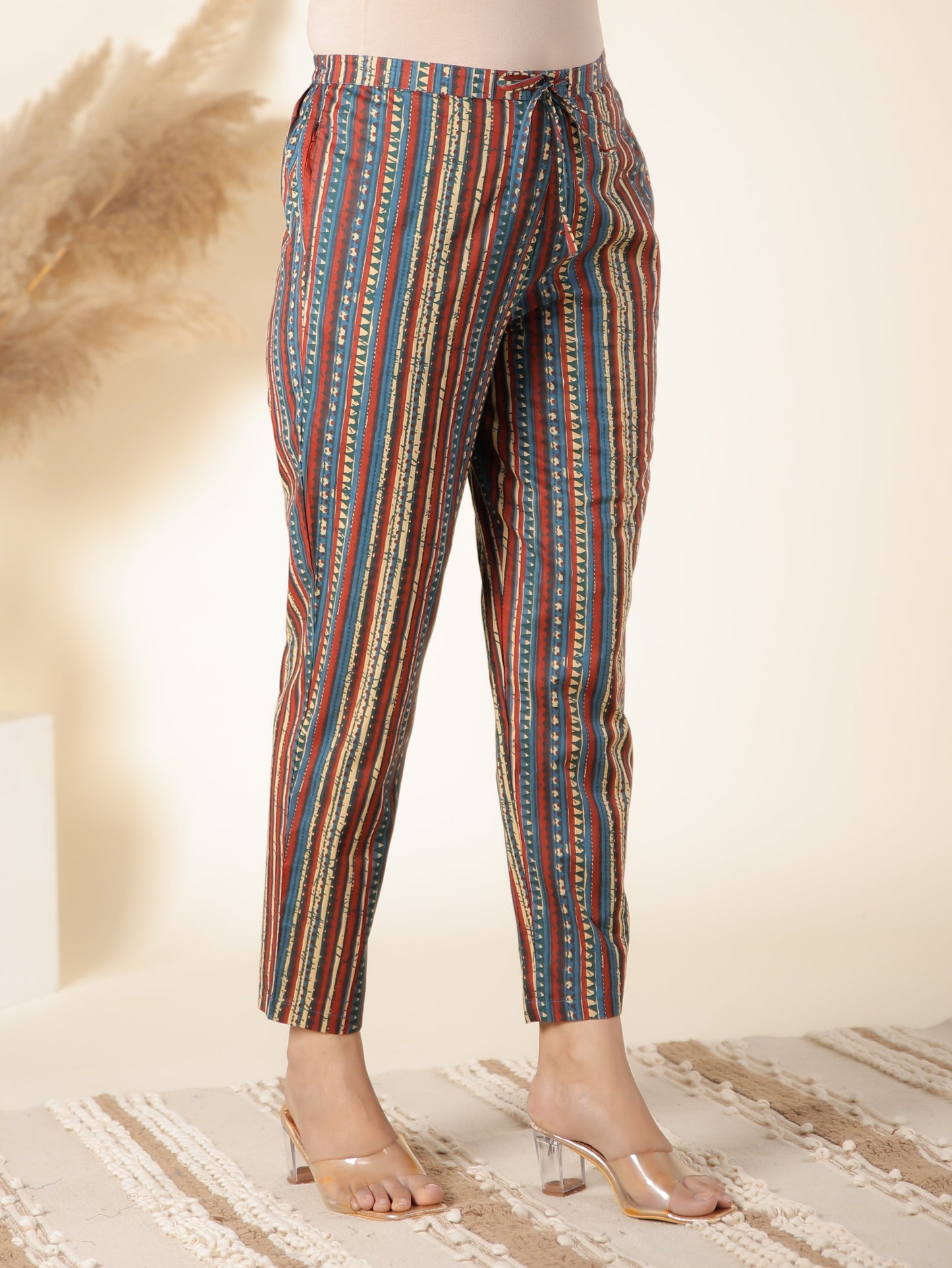 Soft Cotton Striped Pant