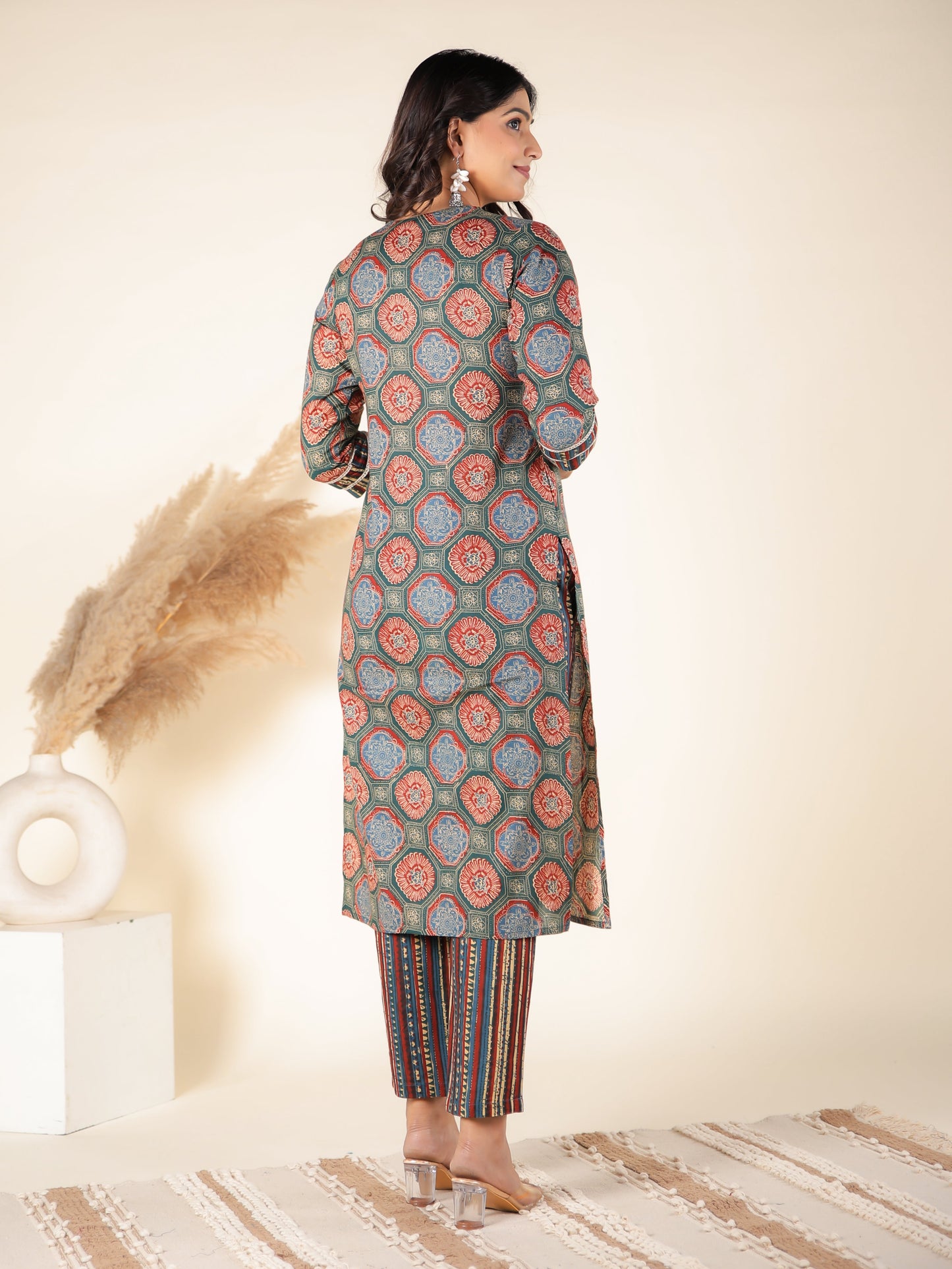 Soft Cotton Geometric Kurta