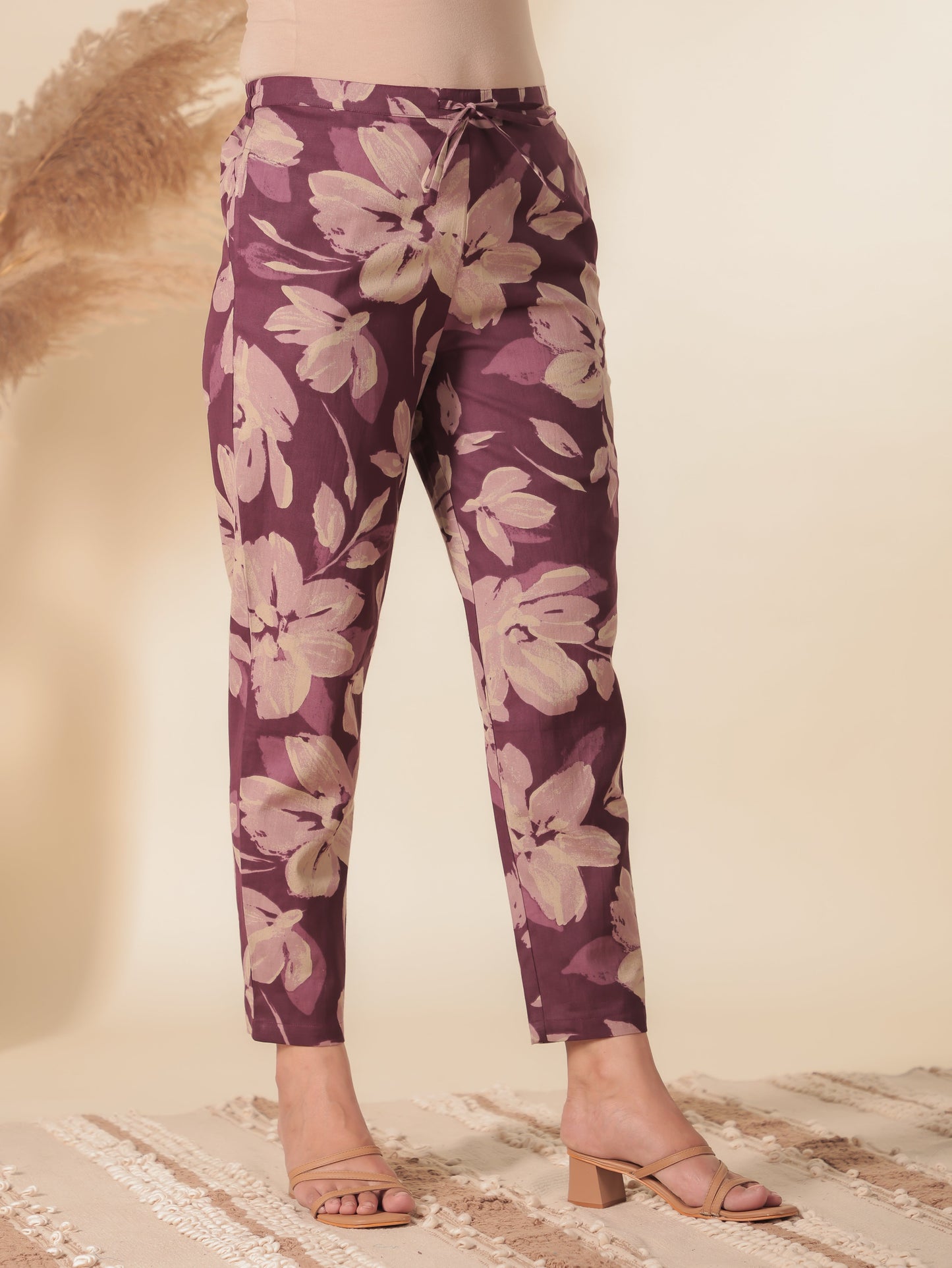 Linen Cotton Floral Pant