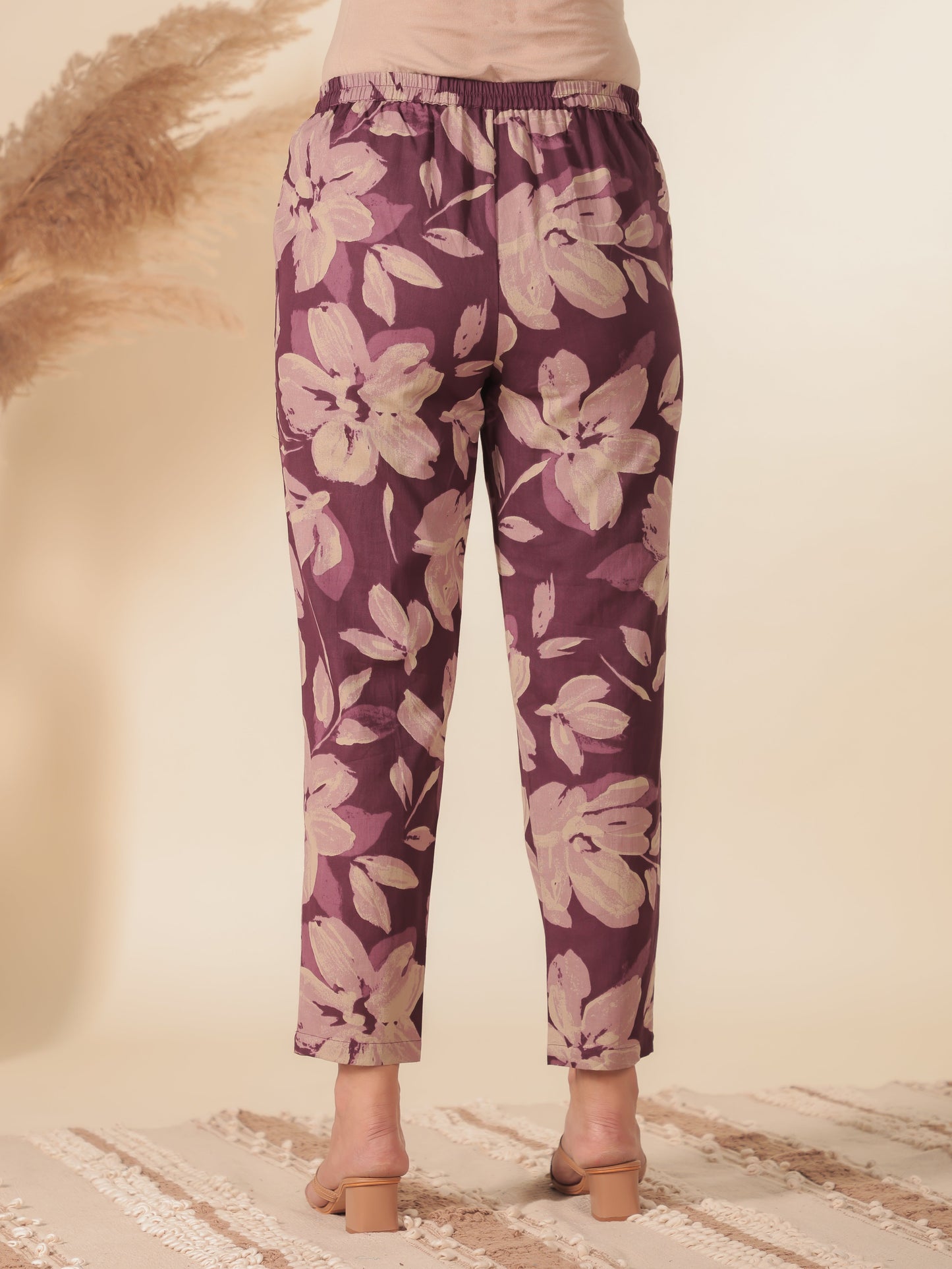 Linen Cotton Floral Pant