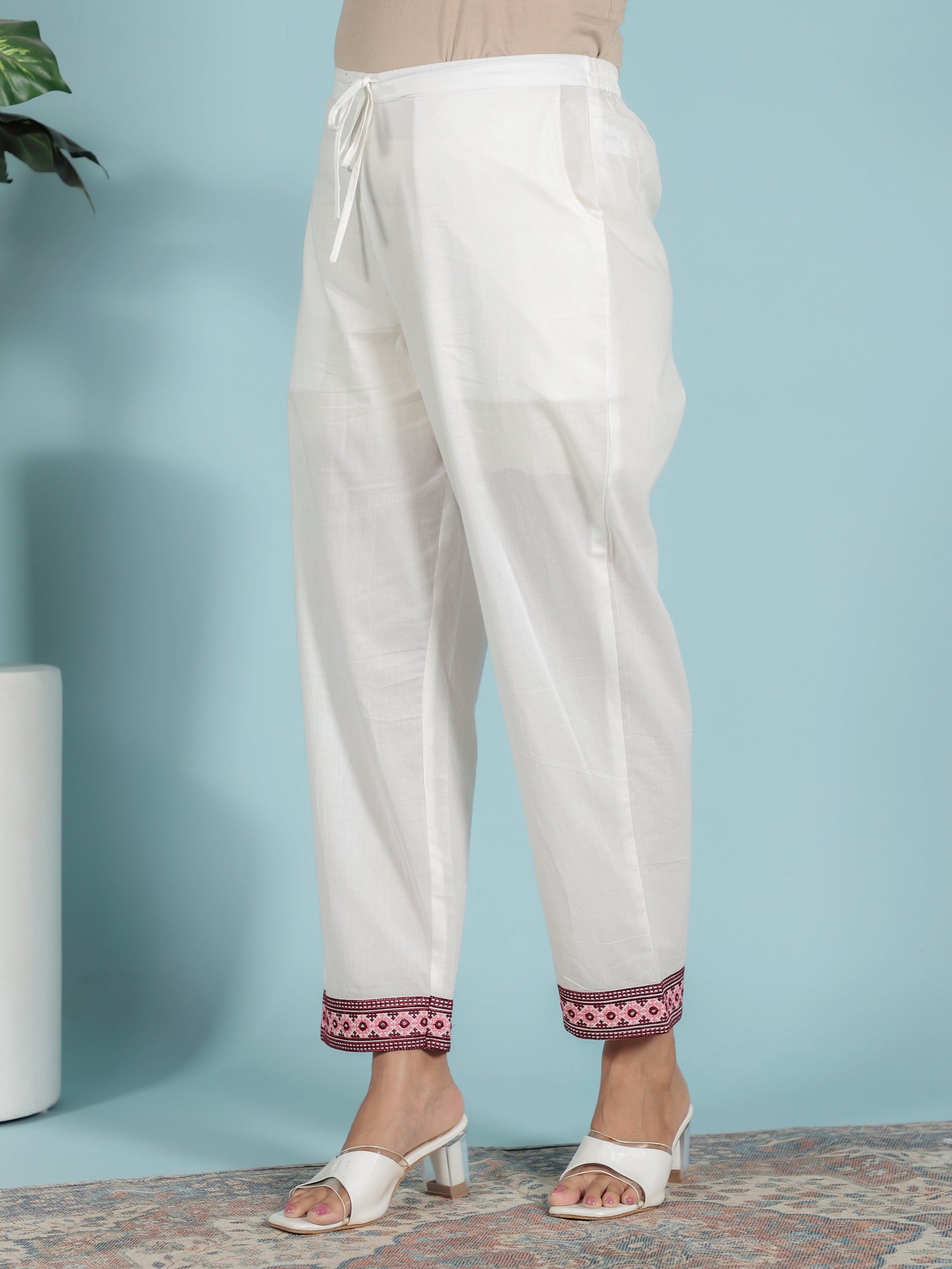 Embroidered Soft Cotton Abstract Kaftan Multicolor Kurta