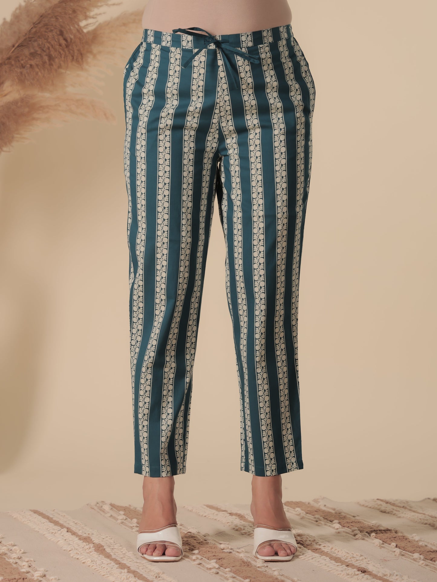 Soft Cotton Striped Pant