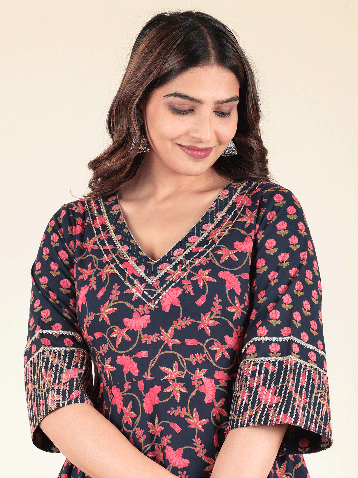 Soft Cotton Floral Kurta