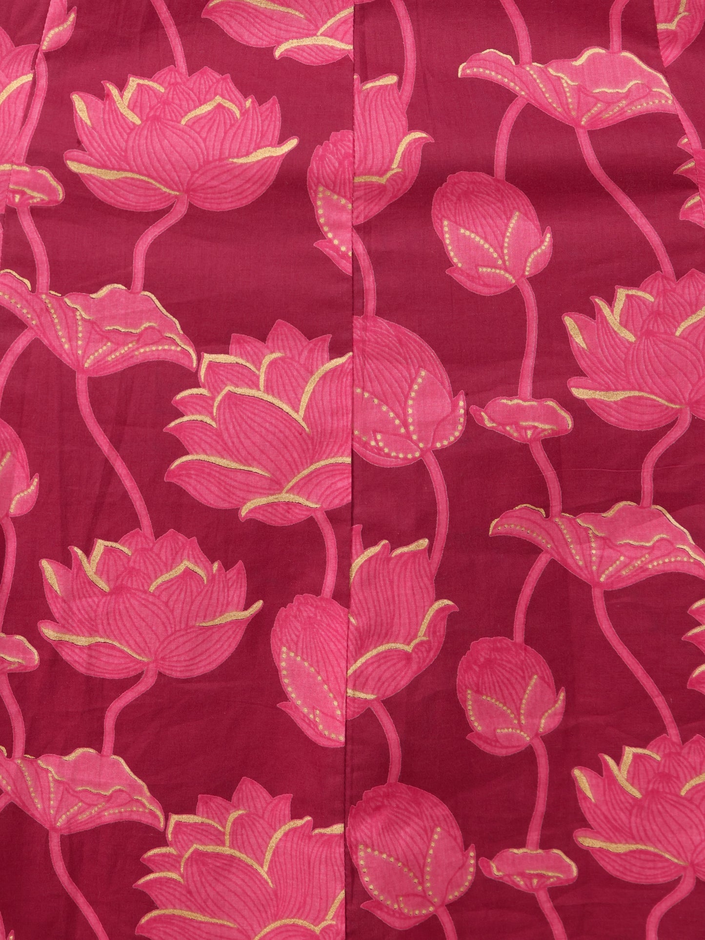 Embroidered Soft Cotton Floral Anarkali Maroon Kurta