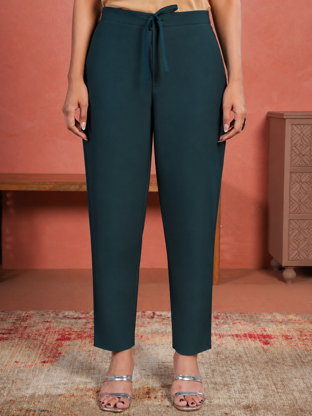 Soft Cotton Foliage Straight Green Kurta