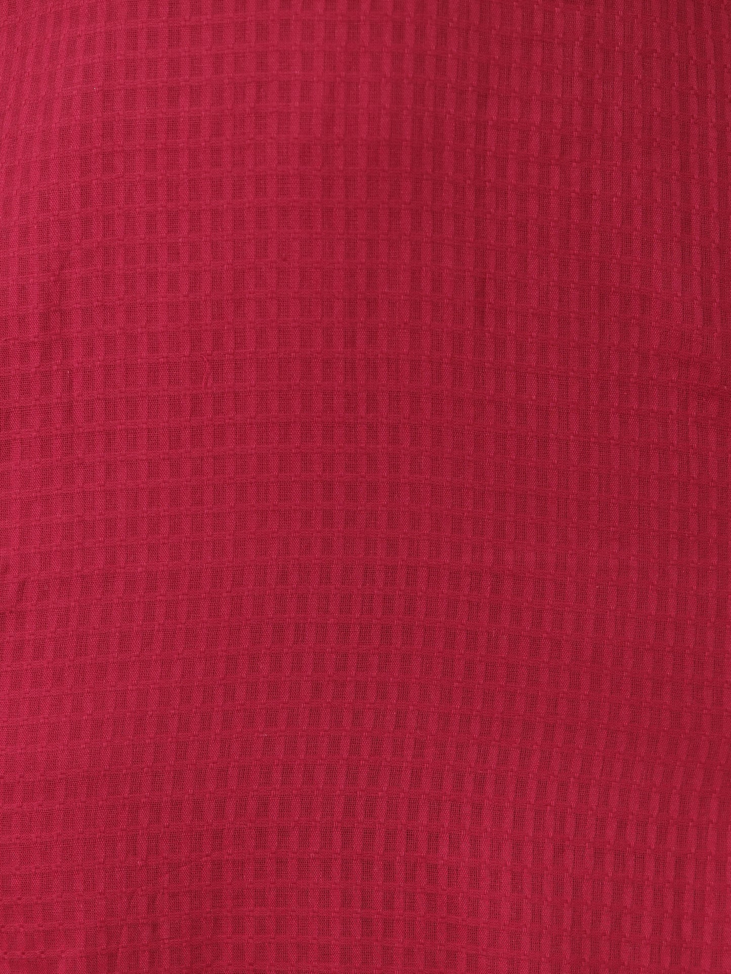 Cotton Dobby Solid A-line Maroon Kurta