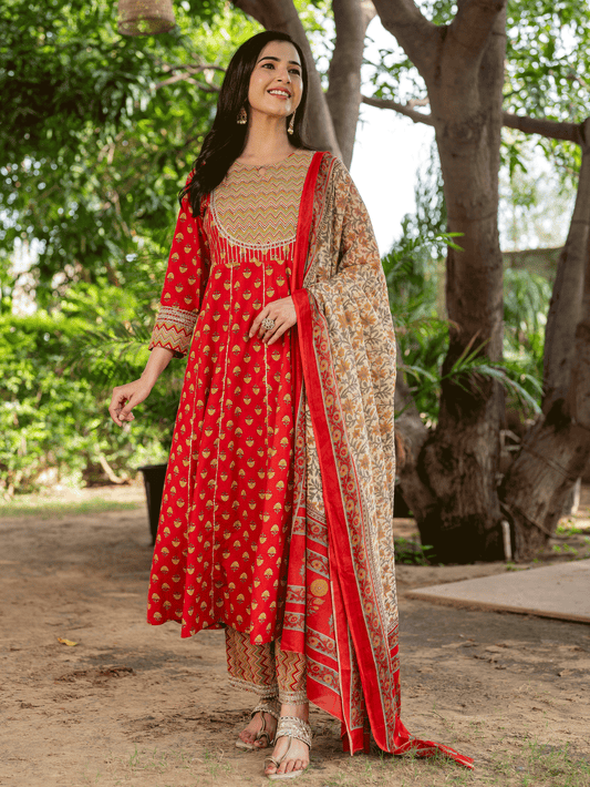 Cotton Voile Floral Off White Dupatta
