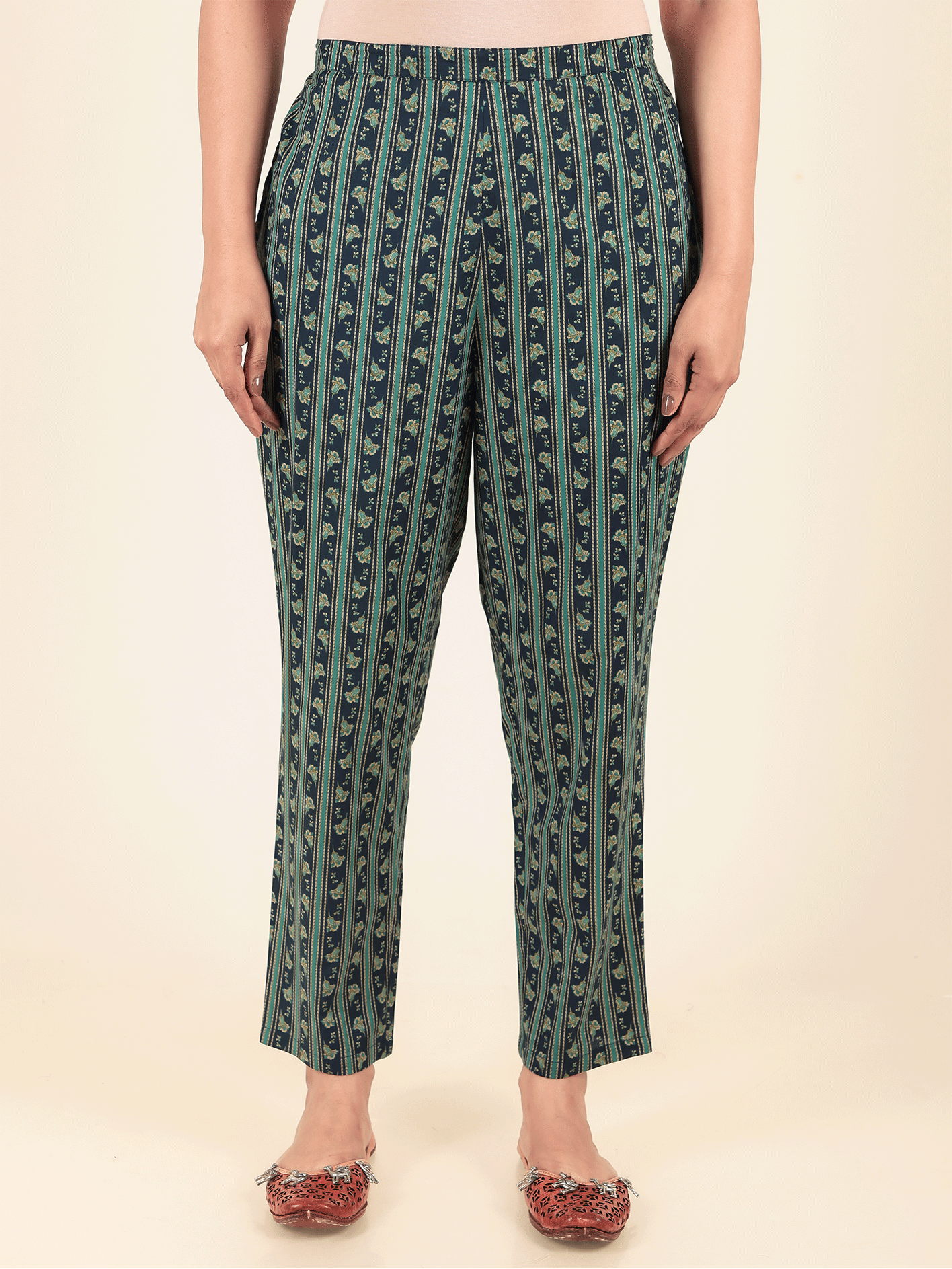 Soft Cotton Striped Pant