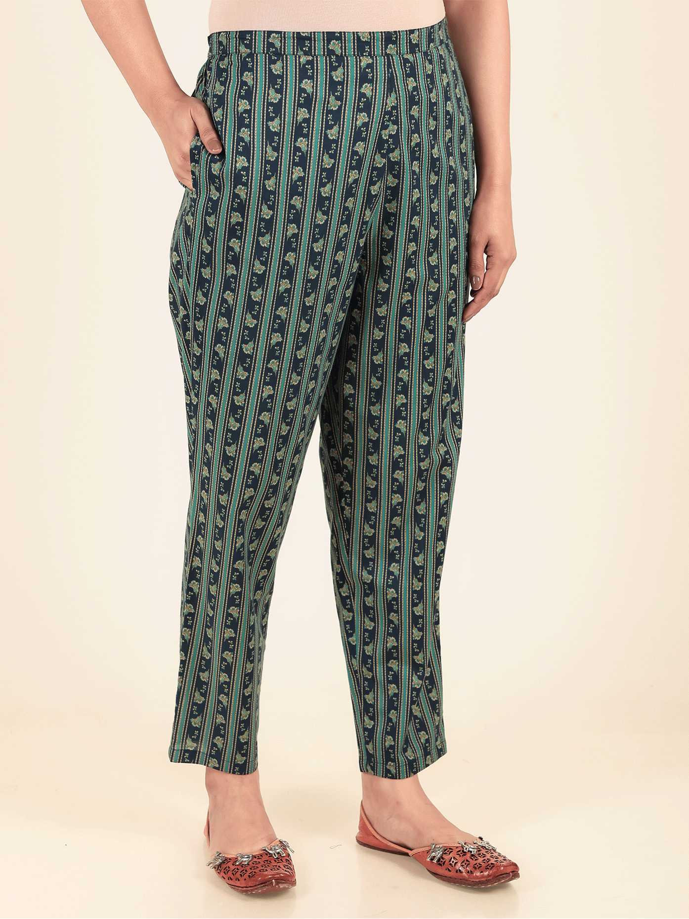 Soft Cotton Striped Pant