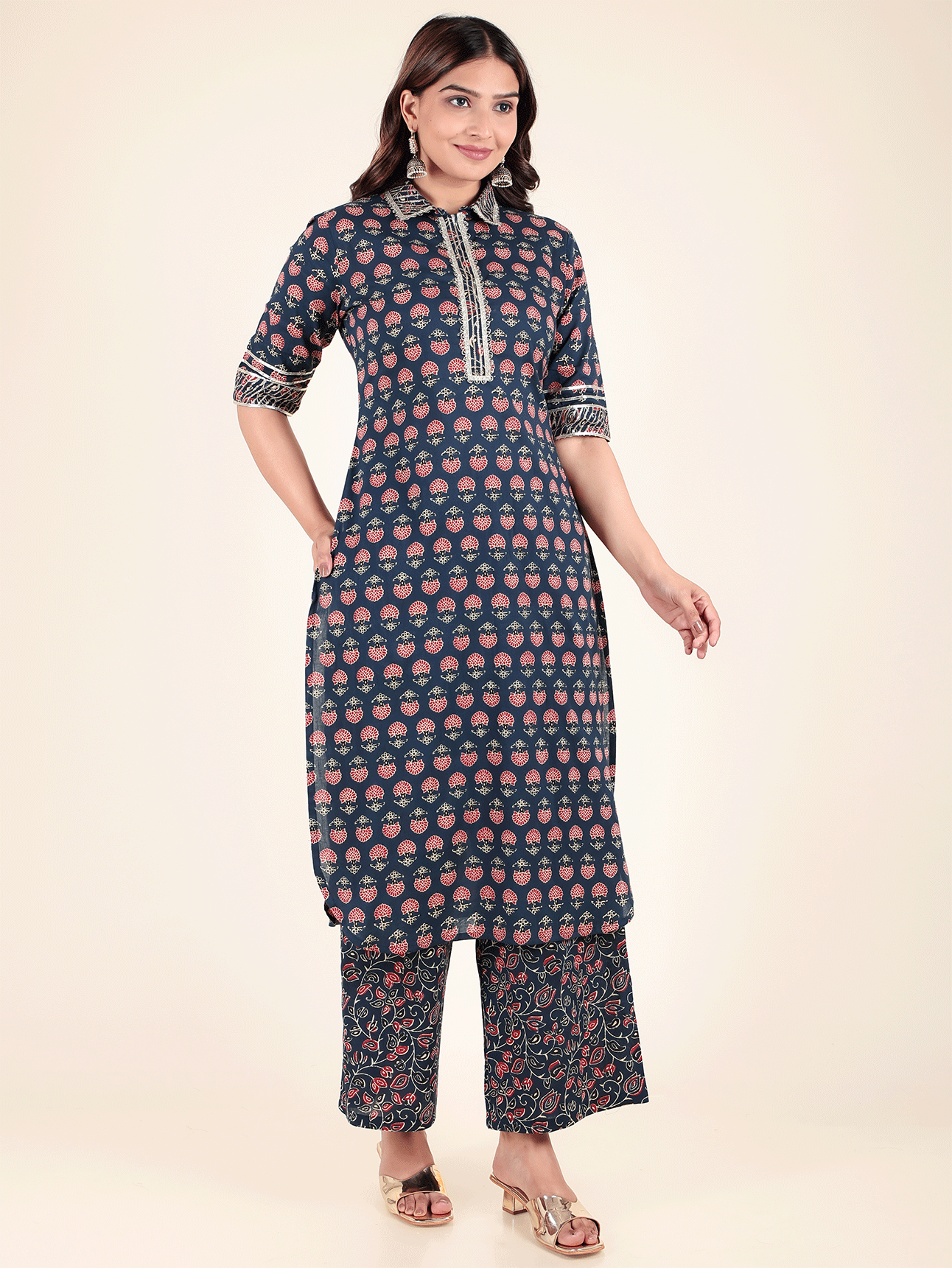 Soft Cotton Floral Kurta