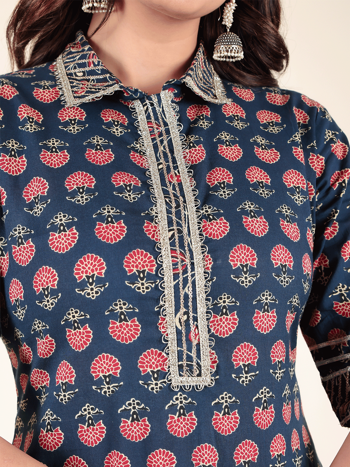 Soft Cotton Floral Kurta