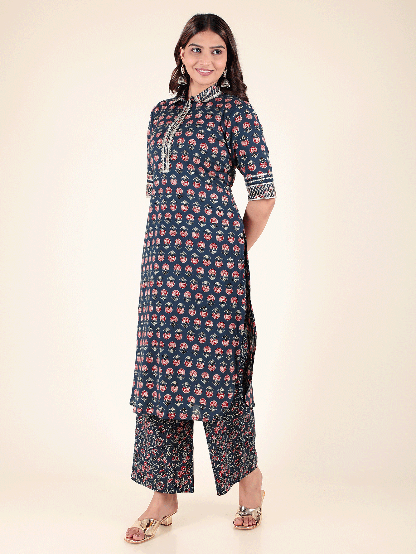 Soft Cotton Floral Kurta