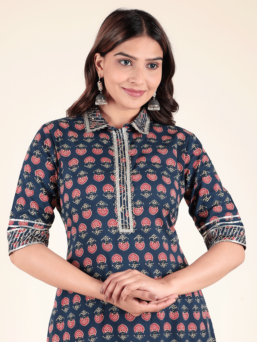 Soft Cotton Floral Kurta