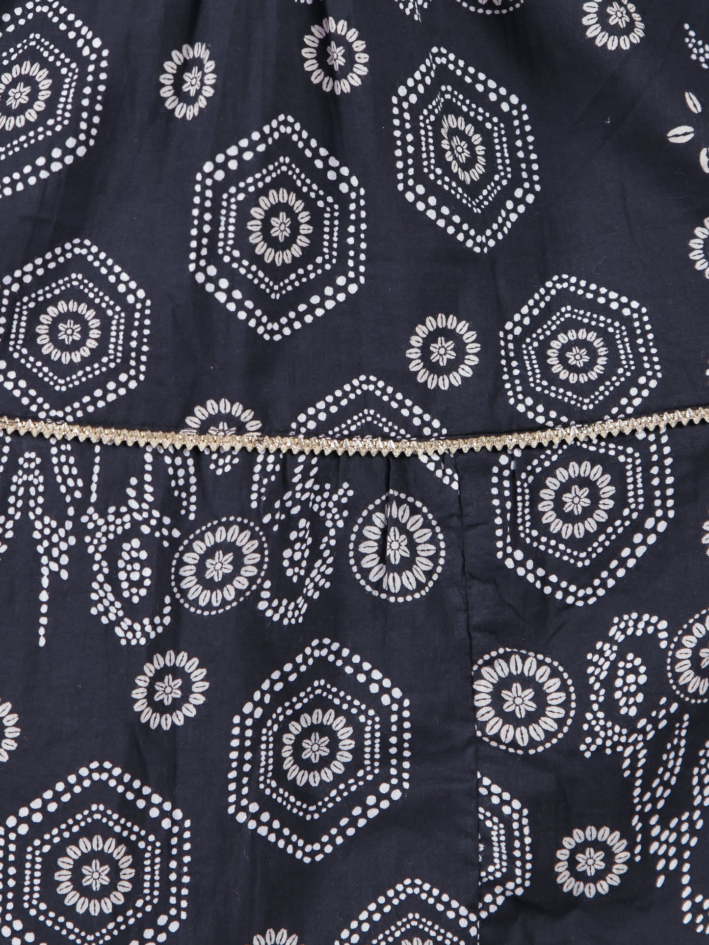 Soft Cotton Bandhani Anarkali Black Kurta