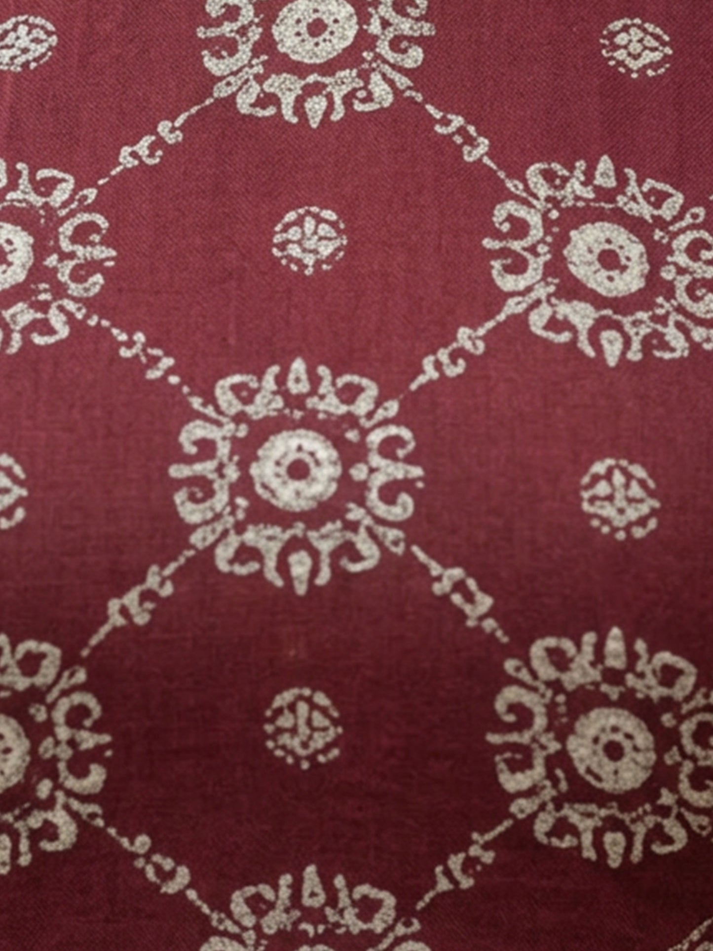 Embroidered Soft Cotton Bandhani Anarkali Maroon Kurta