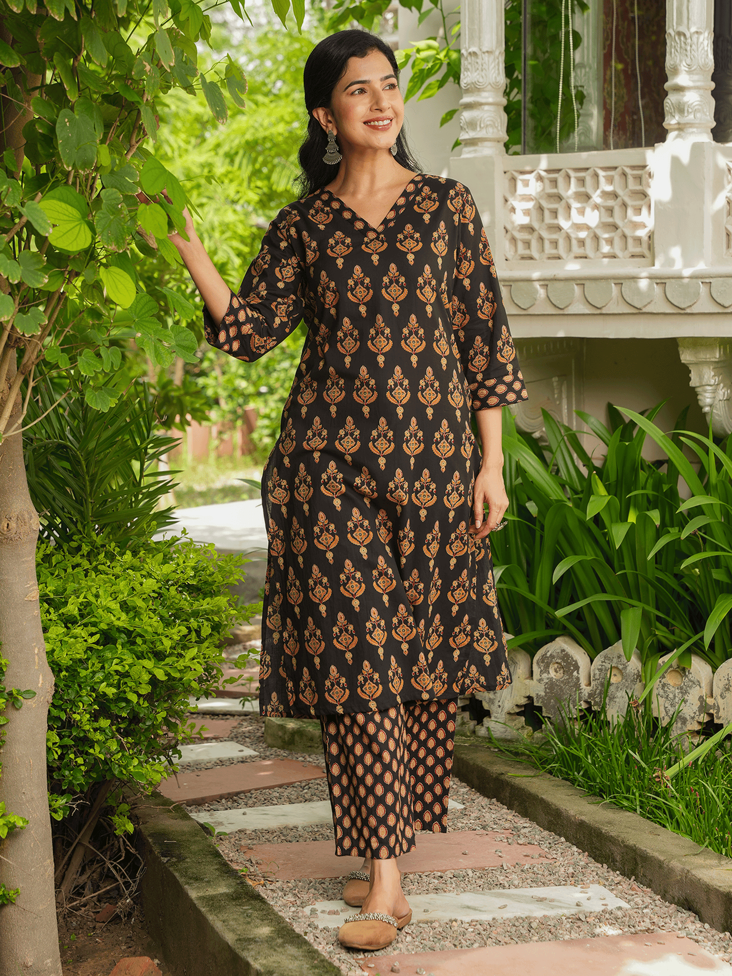 Soft Cotton Floral Kurta