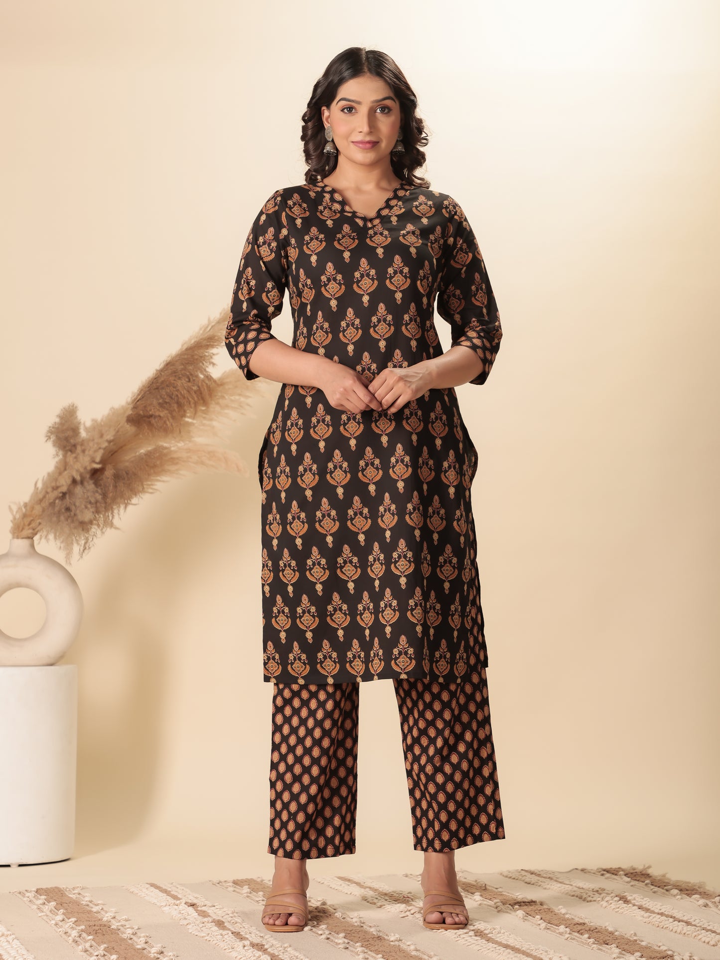 Soft Cotton Floral Kurta