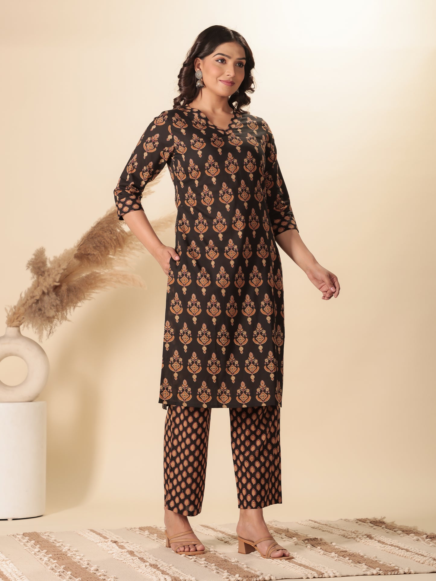 Soft Cotton Floral Kurta